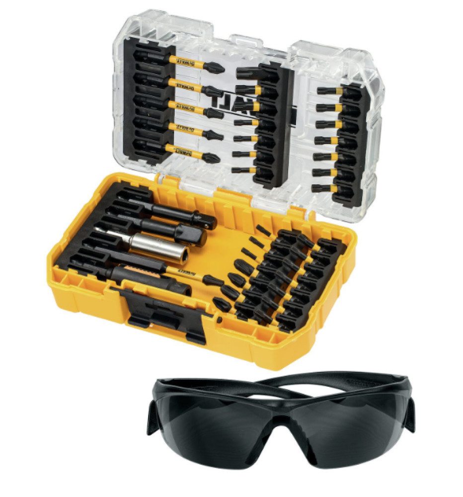 STANLEY Bit-Set STANLEY BLACK+DECKER Bit-Set mit Schutzbrille DEWALT Bit-Set FlexTorq