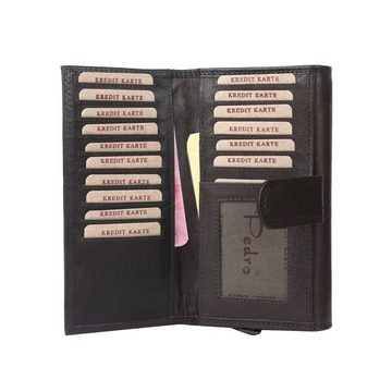 SHG Geldbörse ☼ Damen Lederbörse Portemonnaie Frauen Geldbeutel Brieftasche, Münzfach, Reißverschluss, Kreditkartenfächer, RFID Schutz