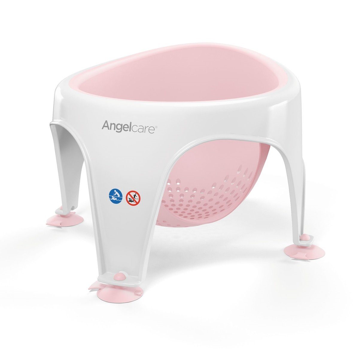 Angelcare® Badesitz Angelcare Badering Badesitz rund mit Soft-Touch Sitzfläche Light pink
