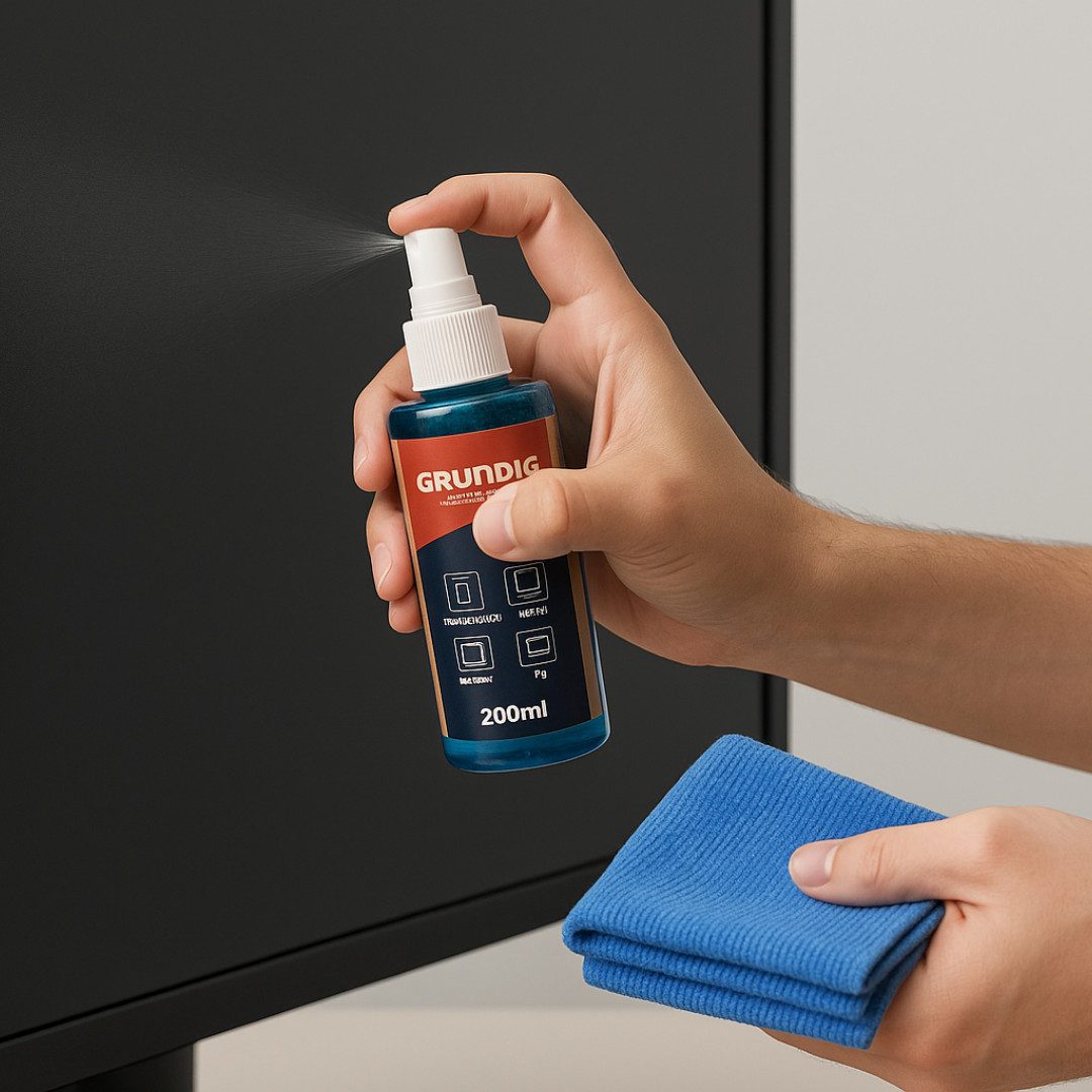 Grundig Grundig Bildschirmreiniger Set 200 ml + Mikrofasertuch für TV & Handy Reinigungsspray