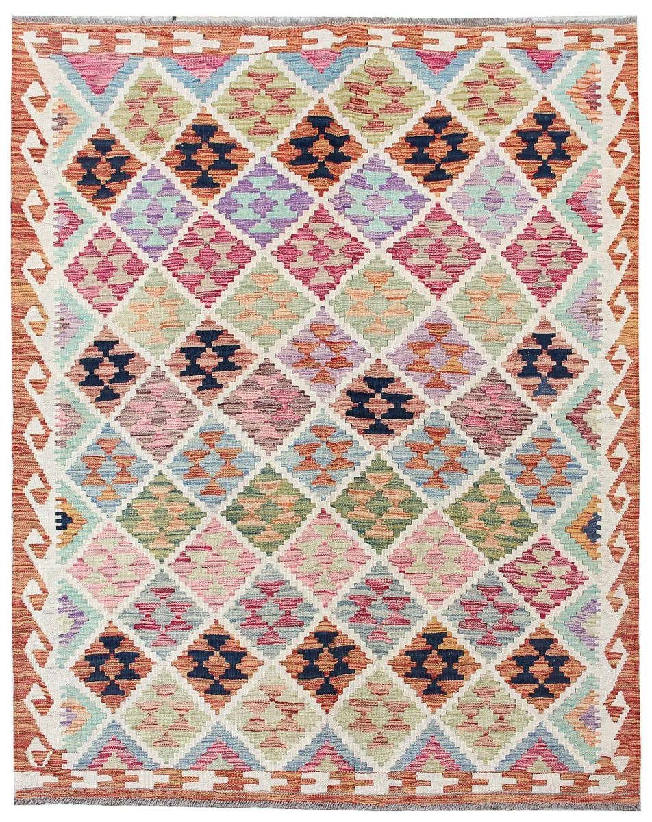 Orientteppich Kelim Afghan 151x190 Handgewebter Orientteppich, Nain Trading, rechteckig, Höhe: 3 mm