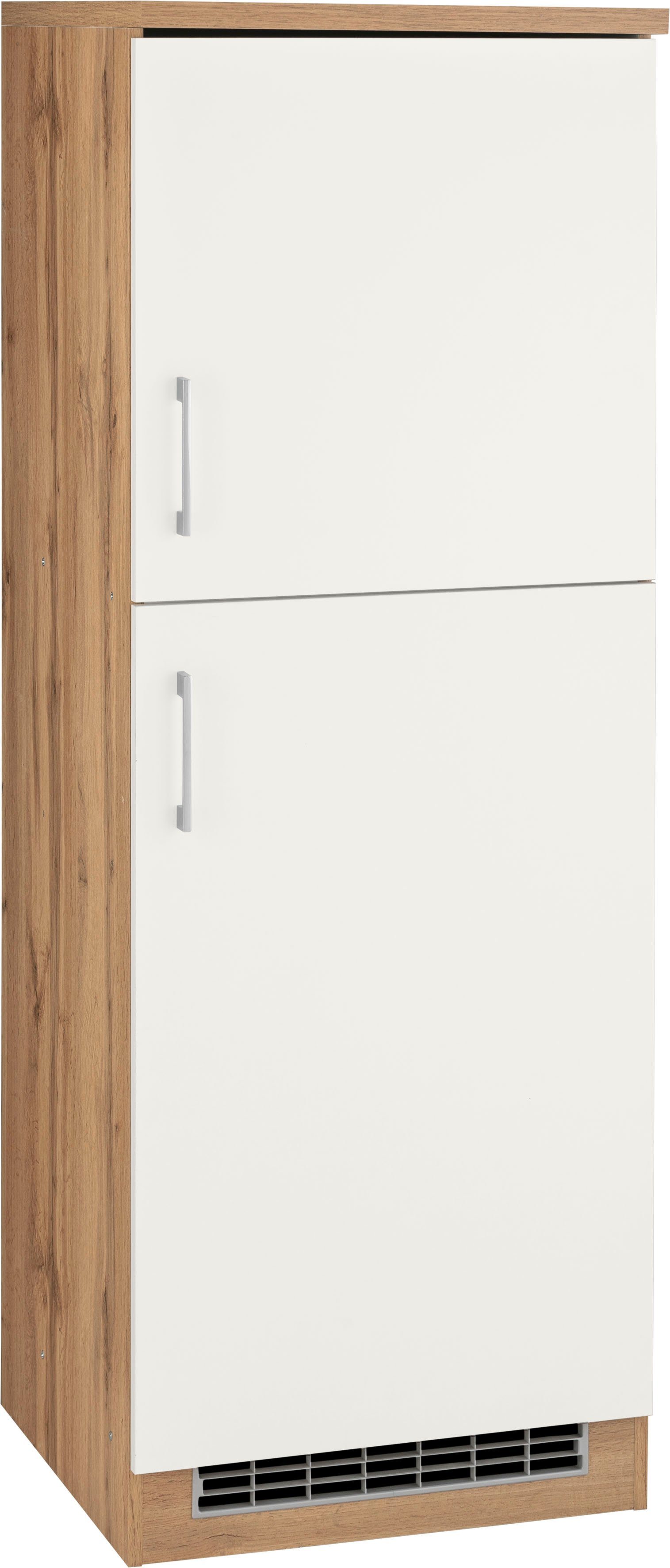 HELD MÖBEL Kühlumbauschrank Colmar 60 cm breit, 165 cm hoch, geeignet für Einbaukühlschrank 88 cm Nische weiß | wotaneiche | Umbauschränke