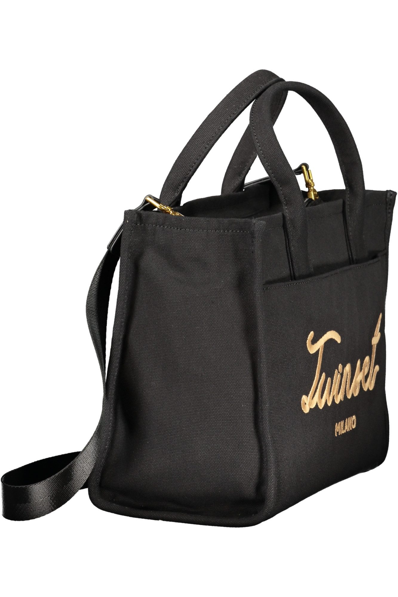 TWINSET Umhängetasche, Stylische Schwarze Tote-Tasche: Verstellbarer Gurt, Vielseitige Fäche