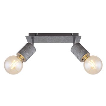 etc-shop LED Deckenspot, Leuchtmittel nicht inklusive, Deckenleuchte Spotlampe Spotleuchte 2 Flammig Metall antik