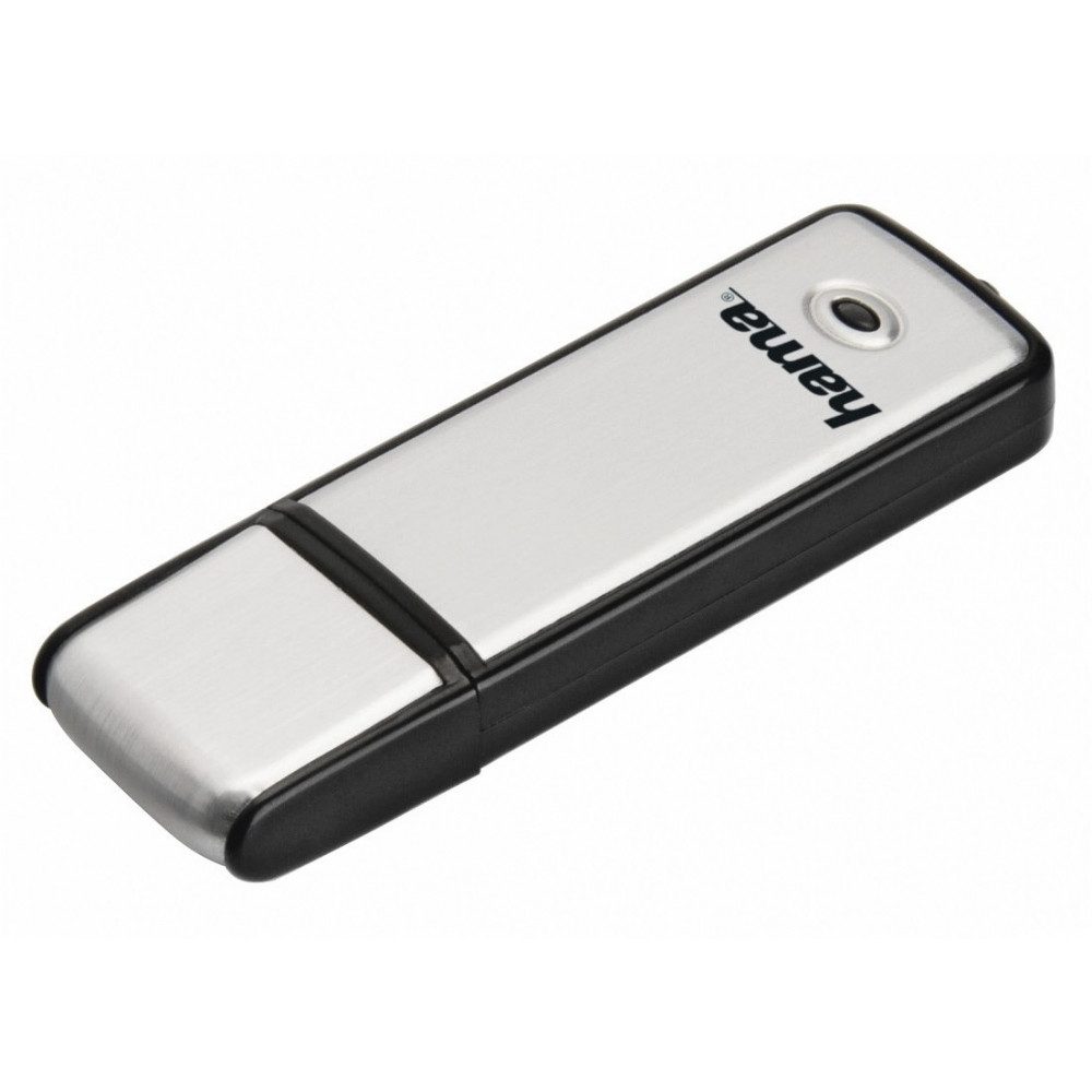 Hama Hama Fancy USB 2.0 Speicherstick 128GB schwarz/silber USB-Stick (Elegantes Schwarz/Silber Design)