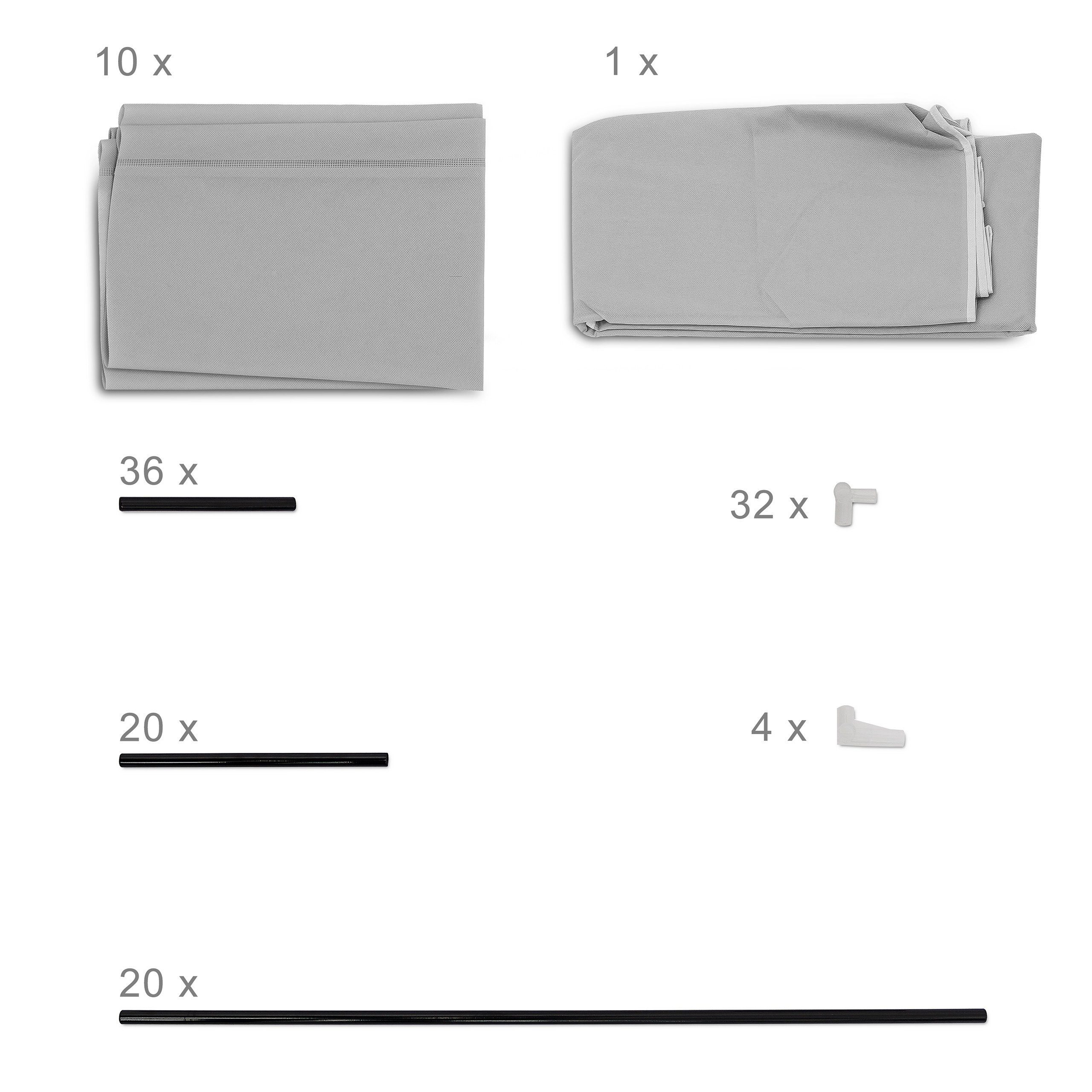 anthrazit Schuhschrank 3 relaxdays x hoch VALENTIN Schuhschrank