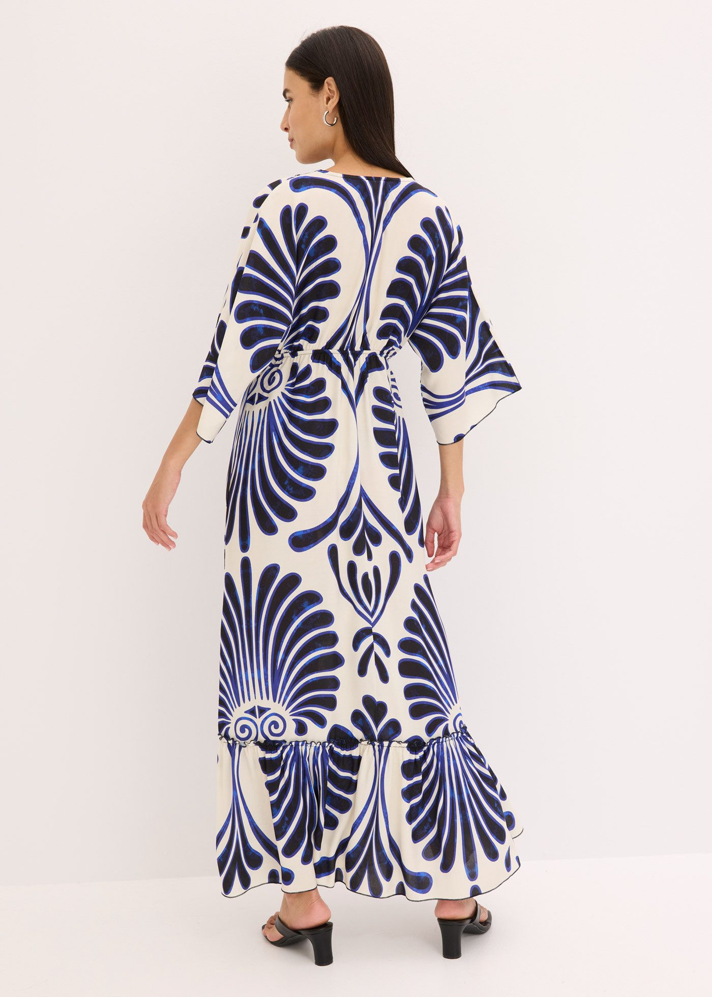 bonprix Maxikleid (1-tlg) für Frühling und Sommer, aus Viskose, Oversize Passform, mit Druck