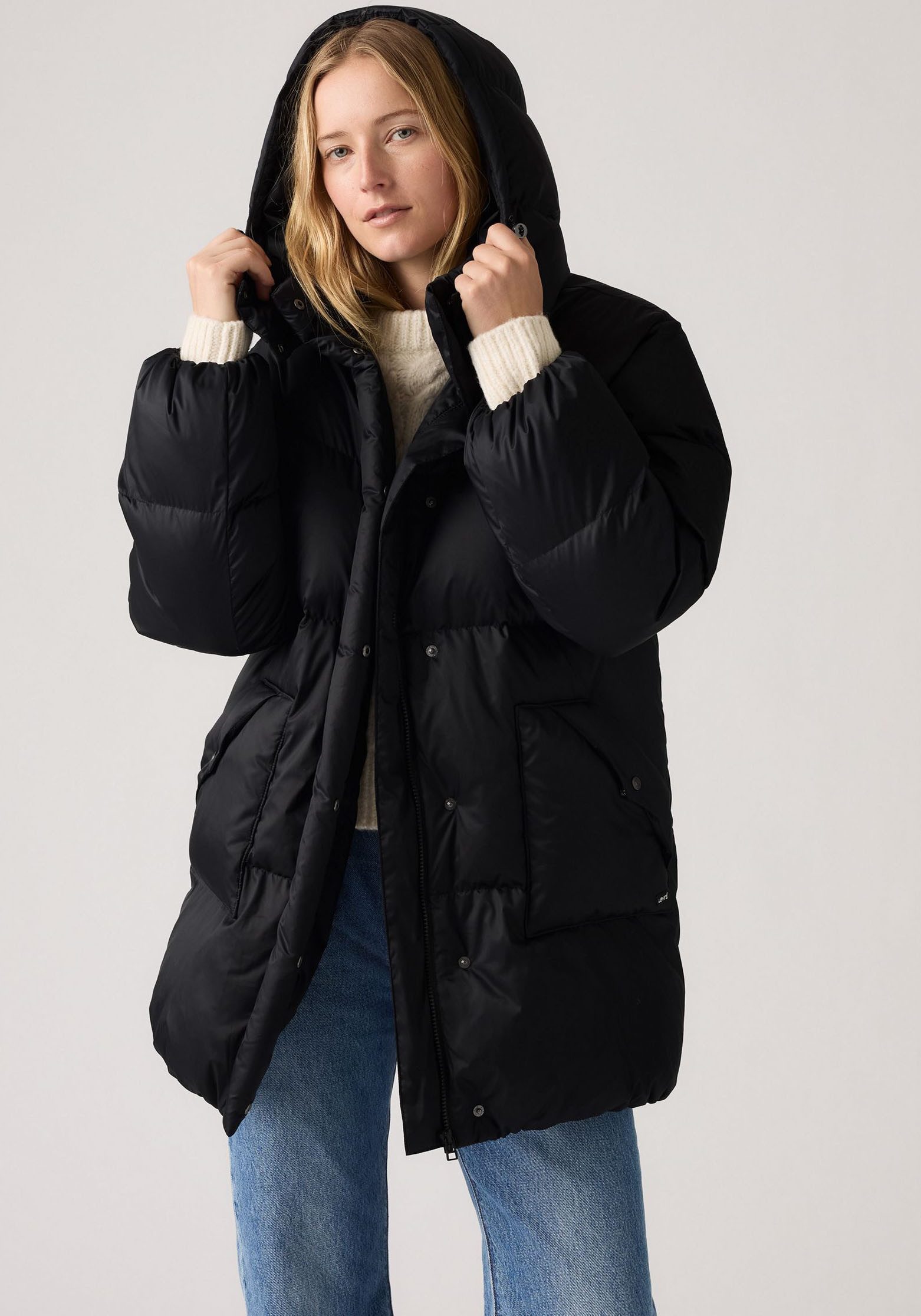 Levi's® Steppjacke WESTERN BUBBLE MI Abnehmbare Kapuze günstig online kaufen