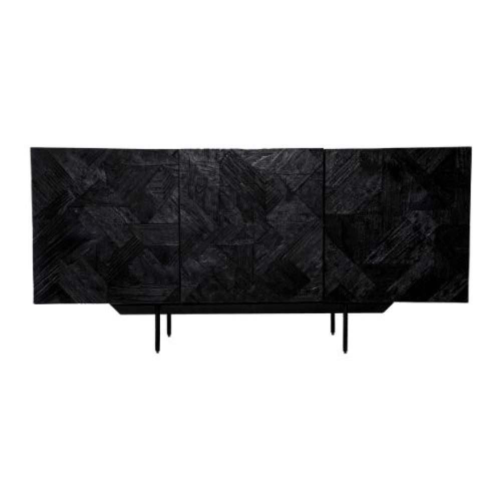 Villa Меблі Sideboard (168x45x80cm, 1 St., 1 Sideboard), Mangoholz mit Metallfüßen im Indusrial-Style
