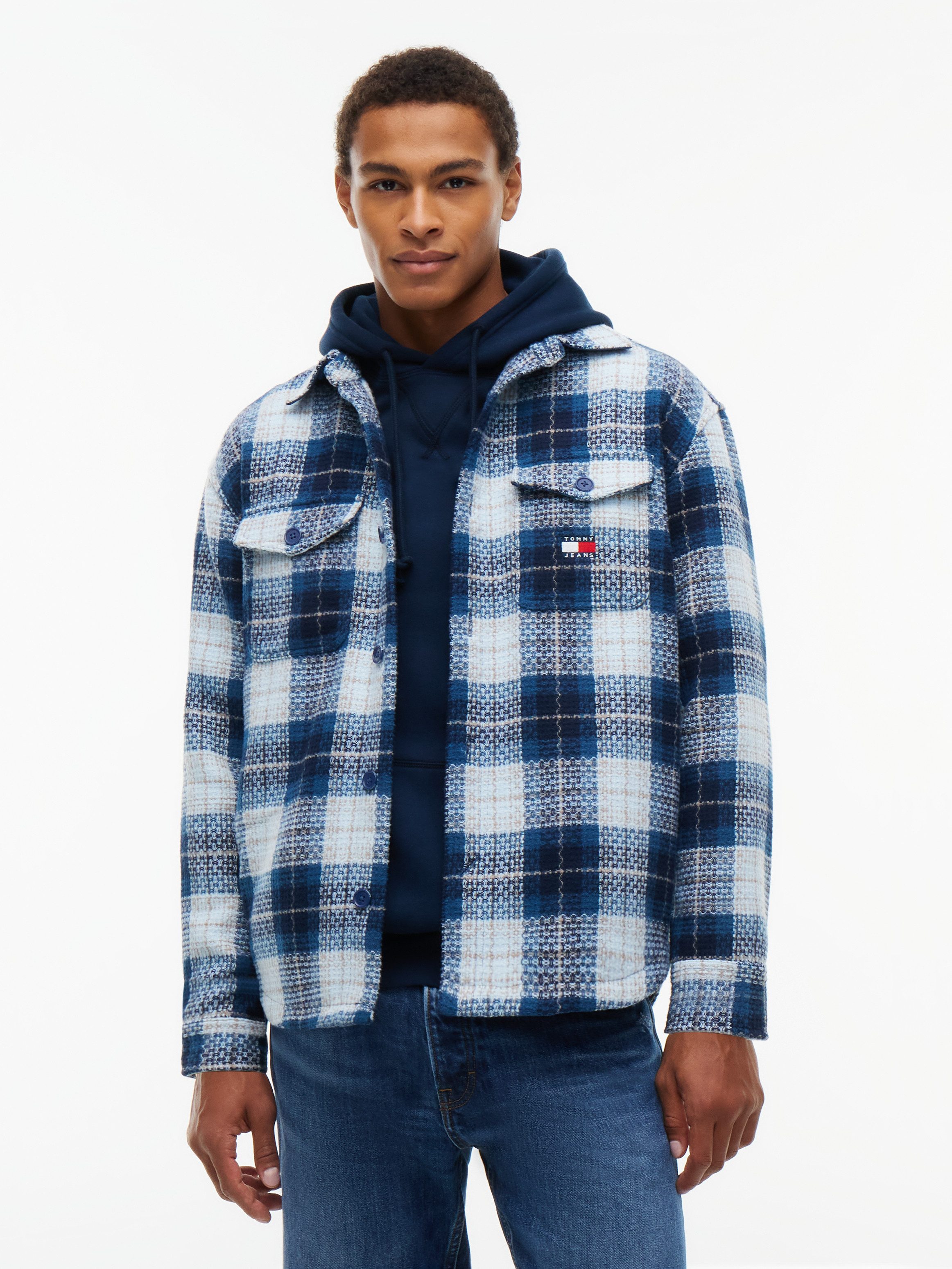 Tommy Jeans Hemdjacke CHECK OVERSHIRT Regular fit mit Karomuster