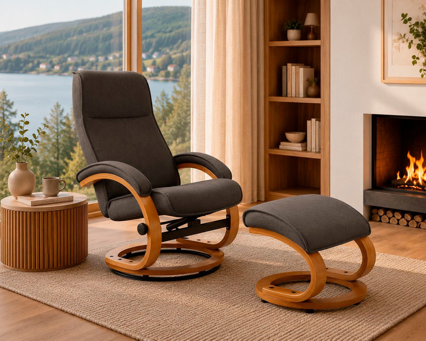 OTTO home Relaxsessel mit Hocker PARIS - OTTO. Verlässliche Qualität. (Set, 2-St., bestehend aus Sessel und Hocker), Relaxfunktion, Dreh- und Kippfunktion, Unser Dauertiefpreis