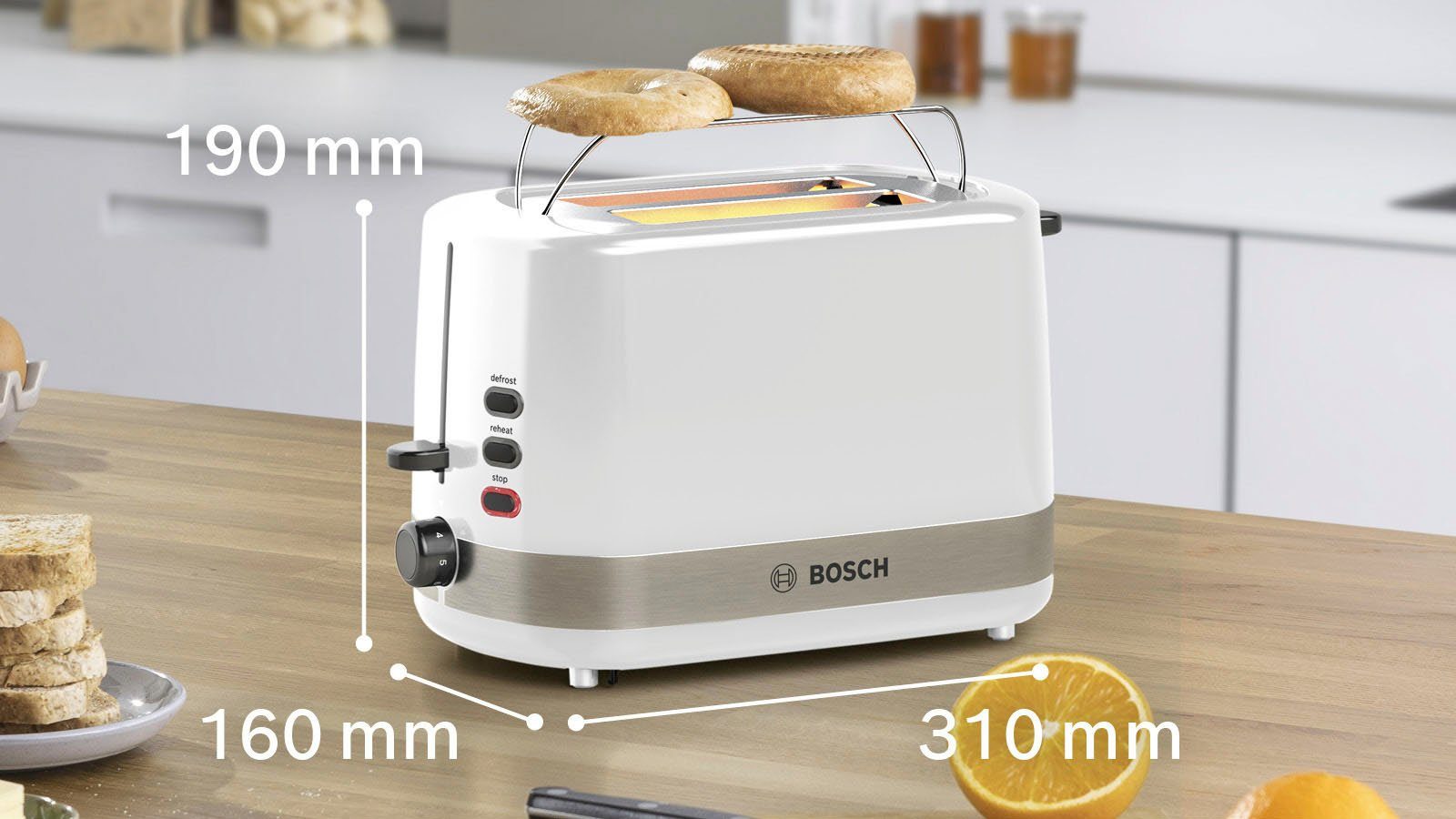 TAT6A511, Scheiben, W 2 Toaster BOSCH Schlitze, 800 2 für