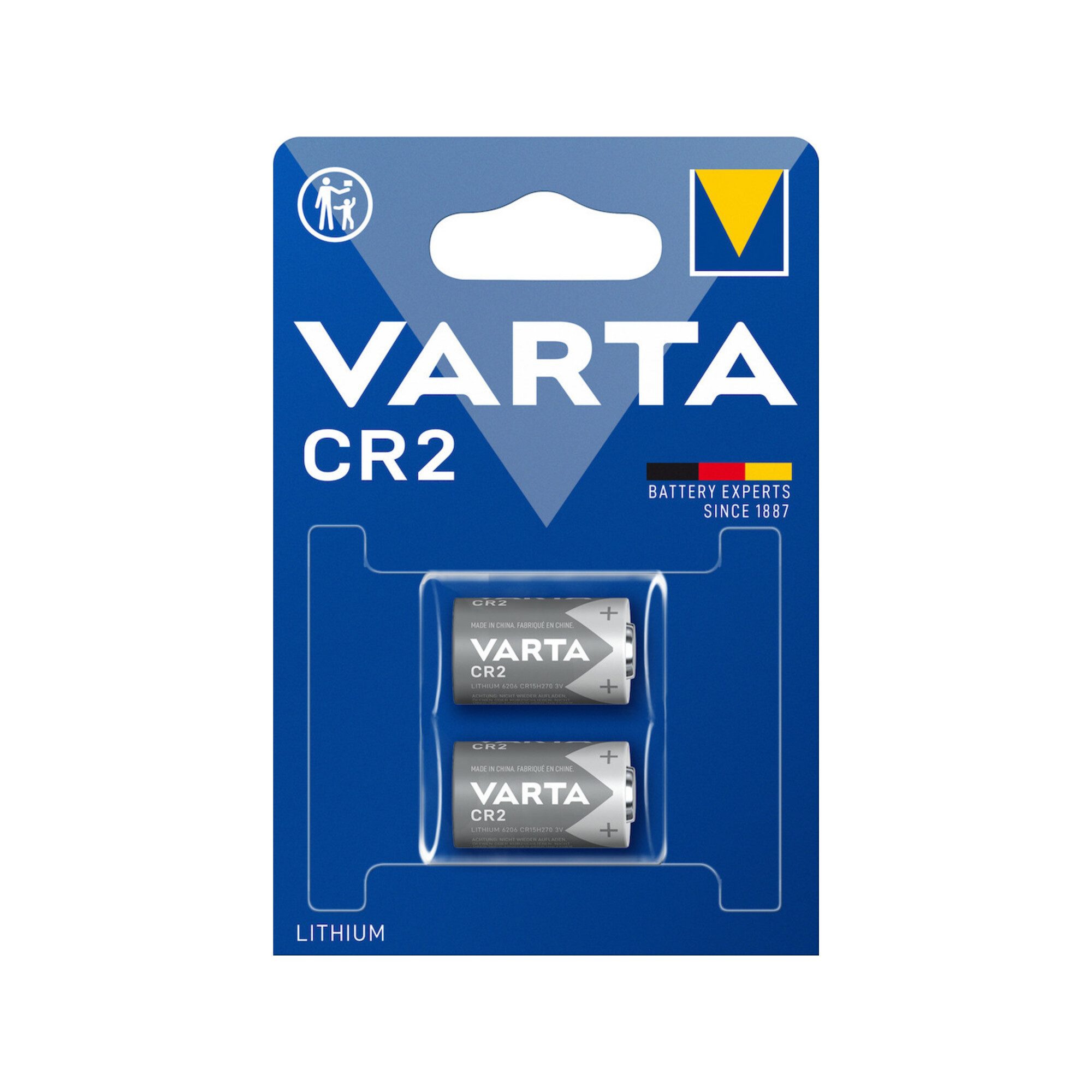 VARTA VARTA Batterie Profess. CR2 2er Blister, 3,0V Batterie