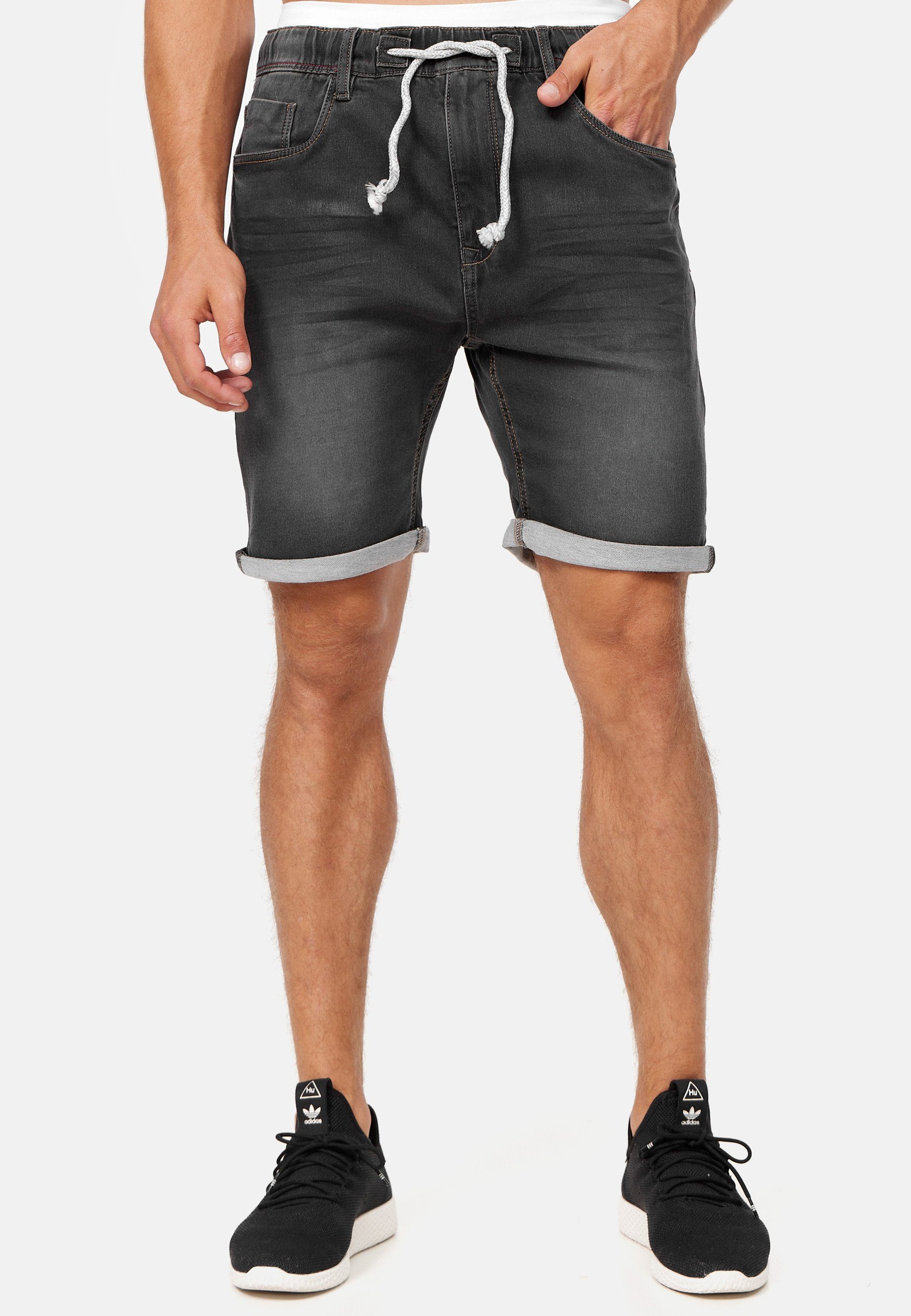 Jeansshorts Indicode Black Kadin