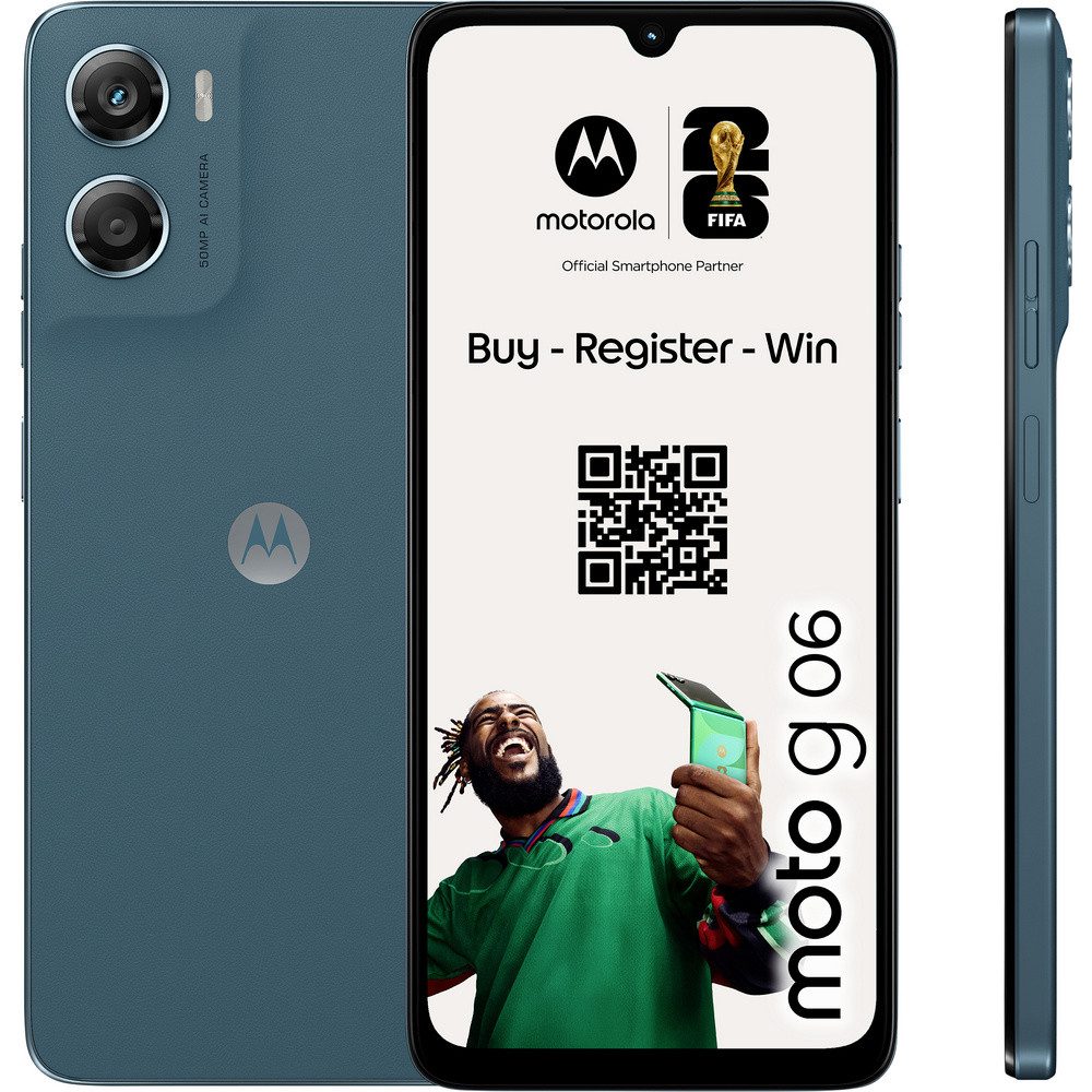 Motorola Motorola g06 256 GB Blau EEK A (A - G) 17.5 cm (6.88 Zoll) Smartphon Smartphone