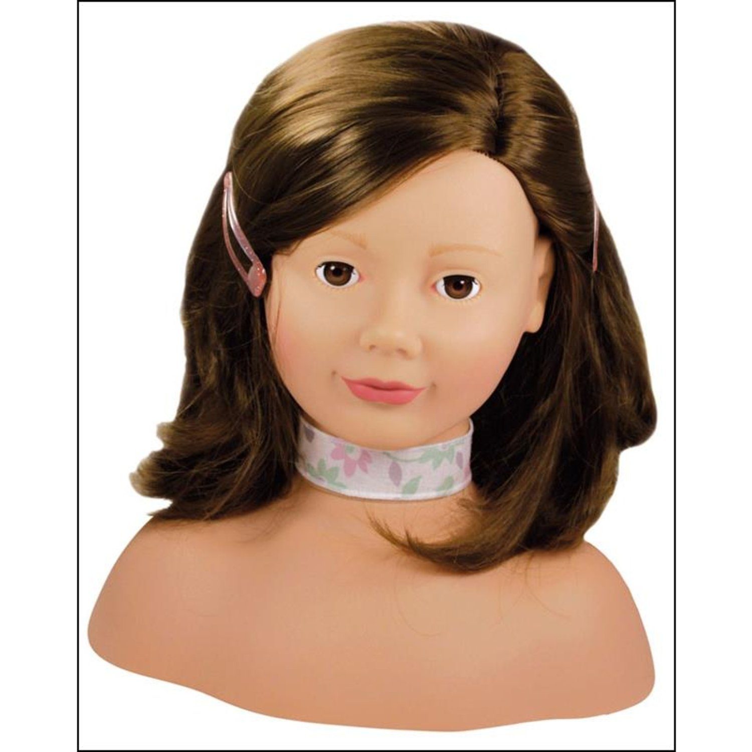 GÖTZ Schminkkopf 1192053 Frisierkopf Haarwerk, braun