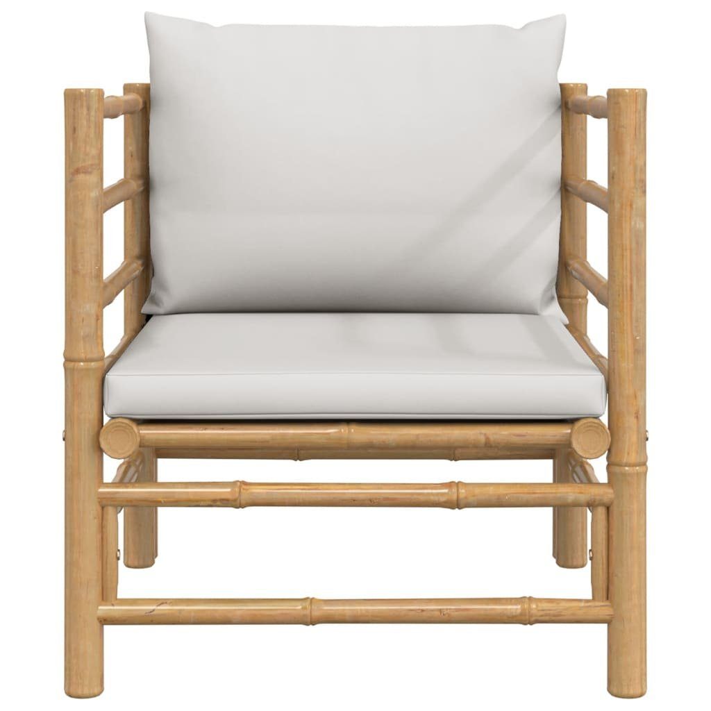 vidaXL Sofaelement Gartensessel mit Hellgrauen Kissen günstig online kaufen