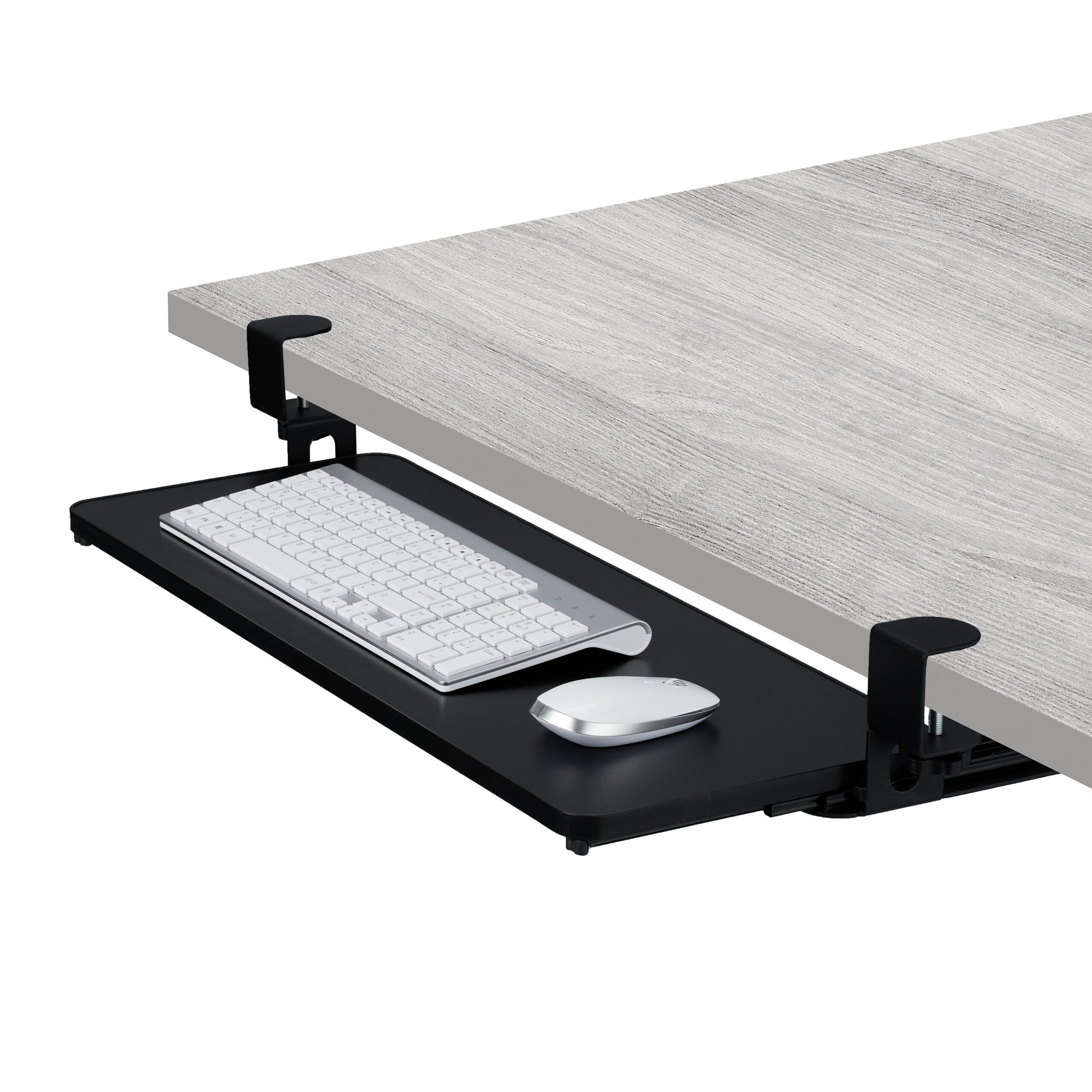 relaxdays Schreibtischaufsatz Ausziehbare Tastaturablage zum Klemmen, schwa günstig online kaufen
