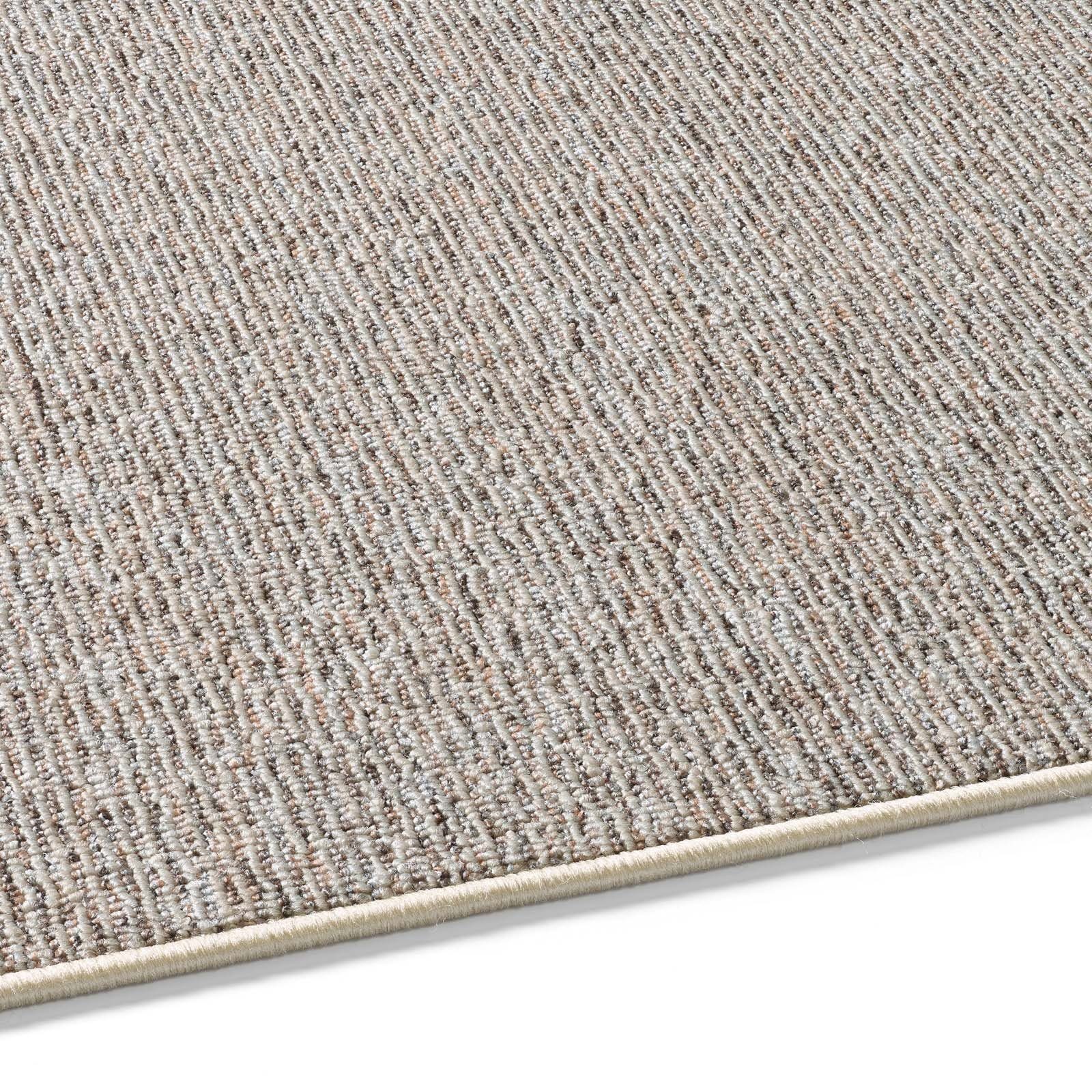 TaraCarpet Teppich Kurzflor-Teppich Joy Flachgewebe Schlingenteppich, rechteckig, Höhe: 4 mm, Flachflor Kurzflor uni beige Wohnzimmer Schlafzimmer Esszimmer 080x150