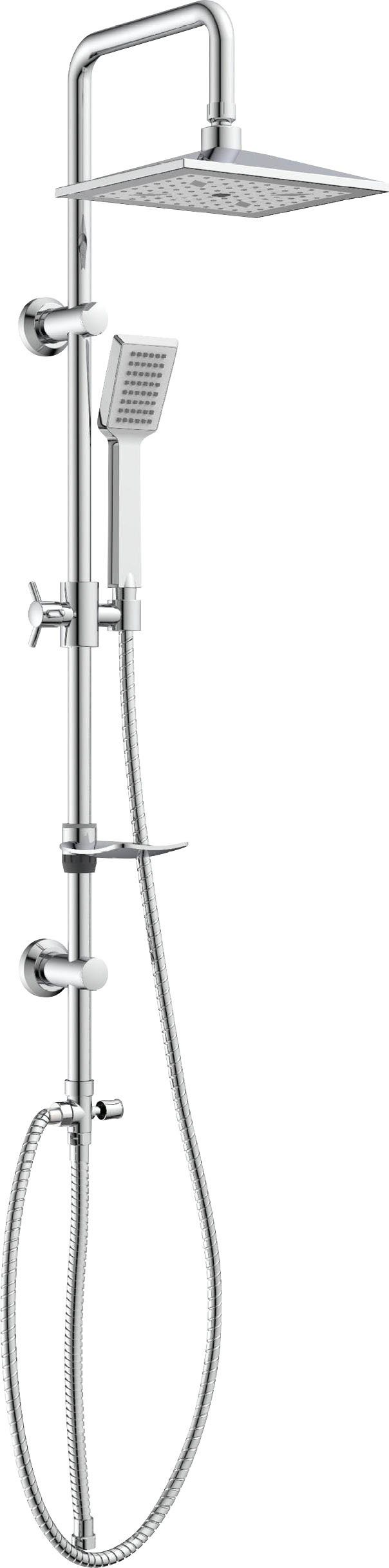 Eisl Duschsystem »EASY COOL«, Höhe 95 cm, Regendusche ohne Armatur,  Duschsystem mit Seifenschale, Duschbrause
