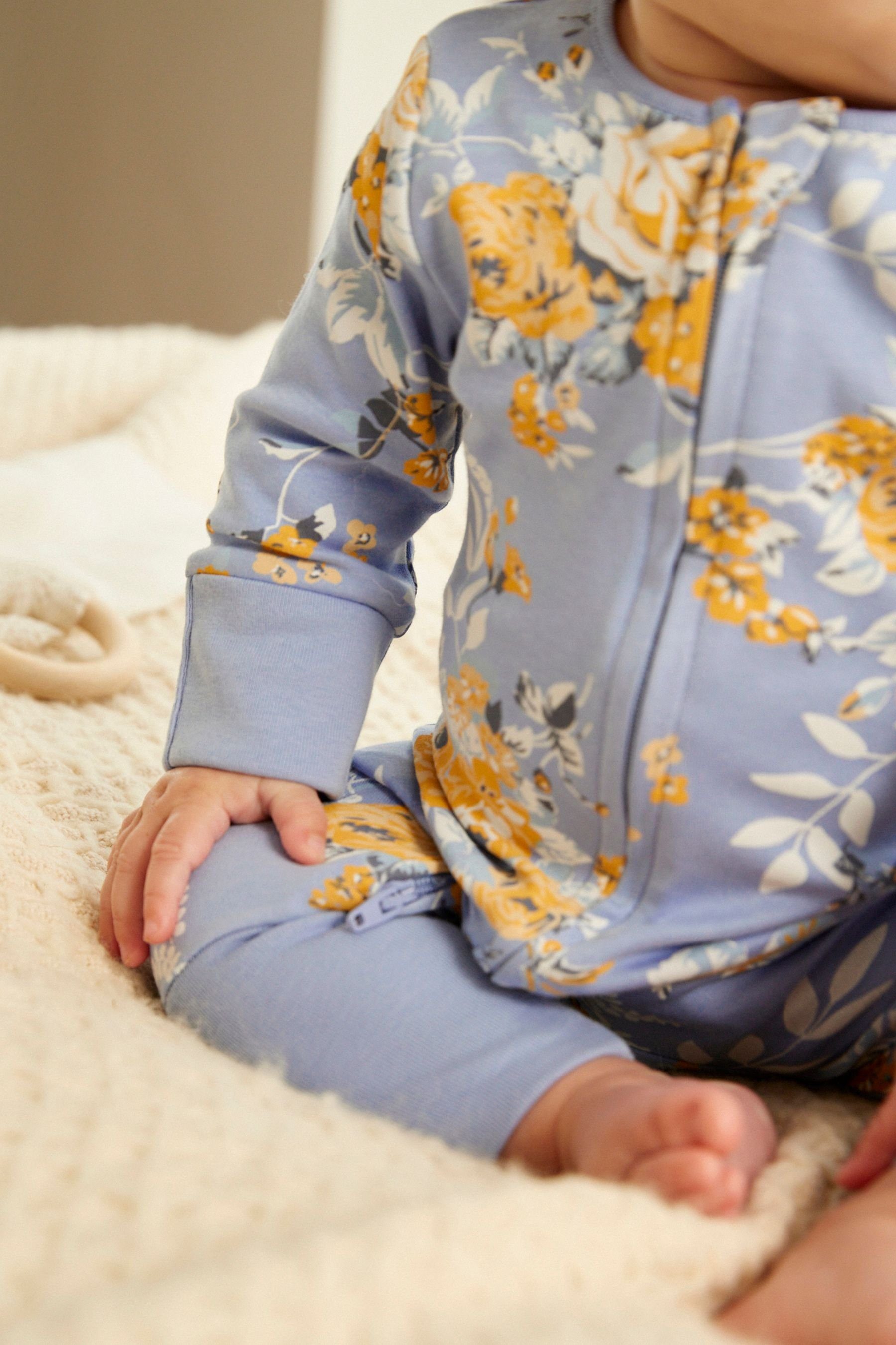 Zwei-Wege-Reißverschluss Blue (1-tlg) mit Schlafoverall Baby-Schlafanzüge Next