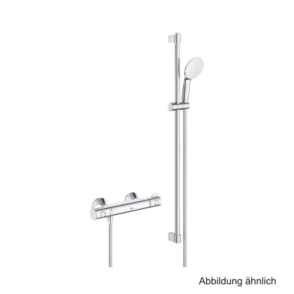 Grohe Badarmatur GROHE Grohtherm 800 THM-Brausebatt. mit Brausegarnitur 900mm chrom, 34