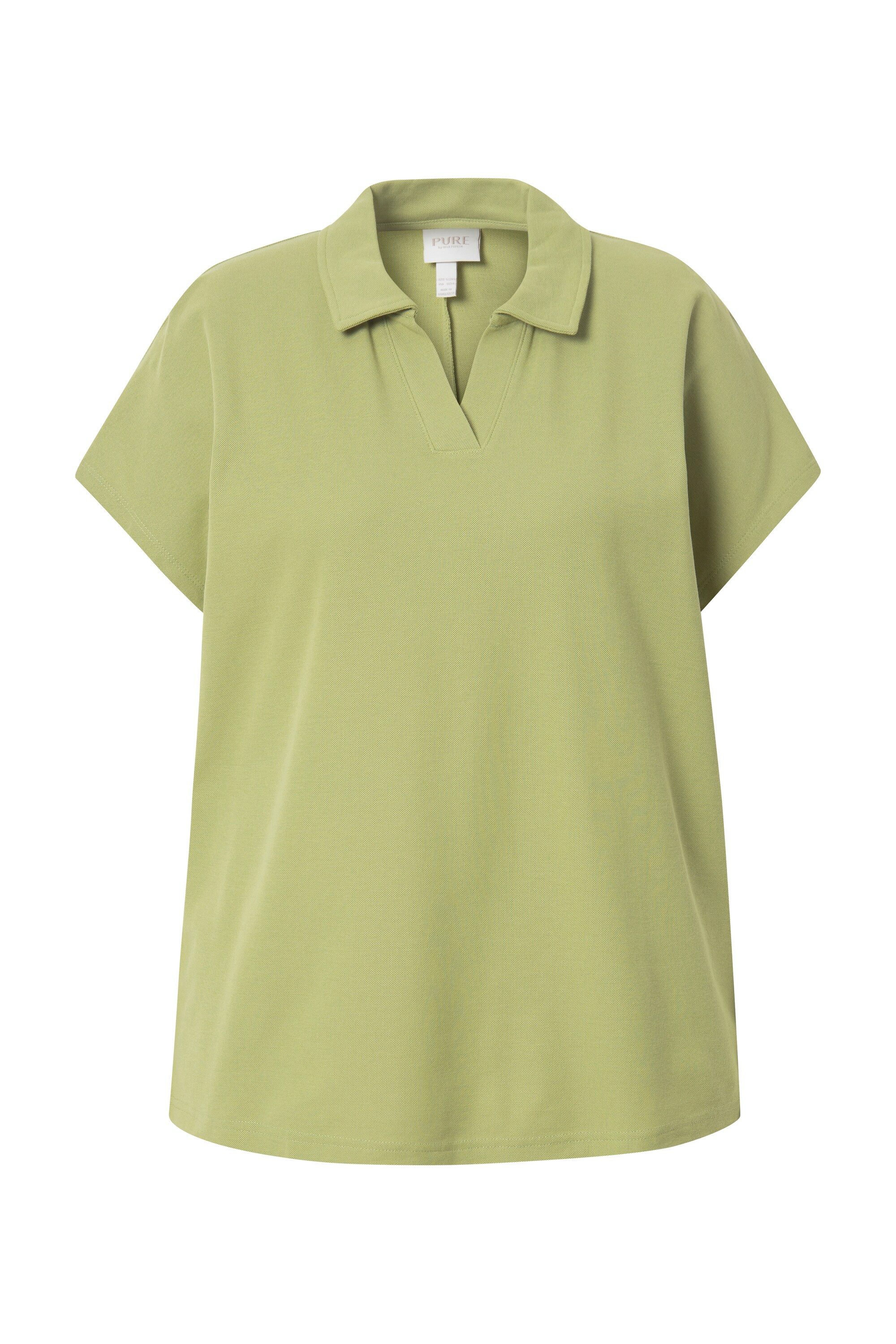 Ulla Popken Poloshirt Poloshirt Oversized Polokragen günstig online kaufen