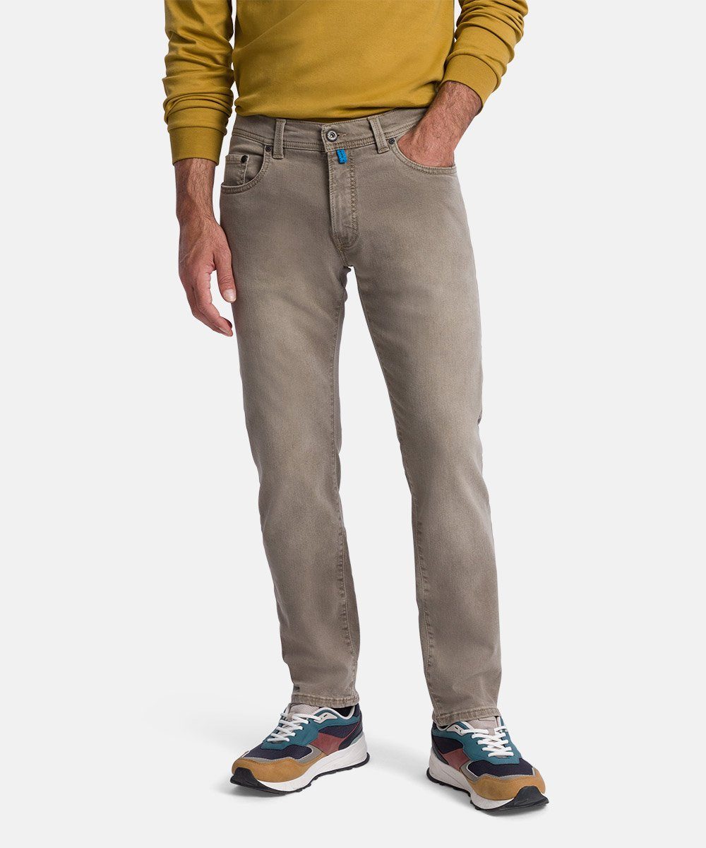 Pierre Cardin 5-Pocket-Jeans PIERRE CARDIN LYON TAPERED brown used 34510 8042.8822 - FUTUREFLEX braun
