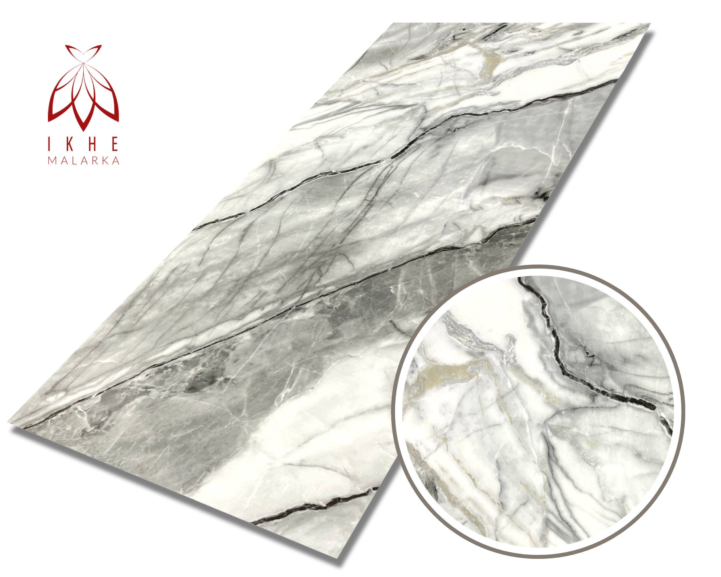 IKHEMalarka Wandpaneel Marmoroptik – Hochwertige PVC Wandverkleidung, BxL: günstig online kaufen