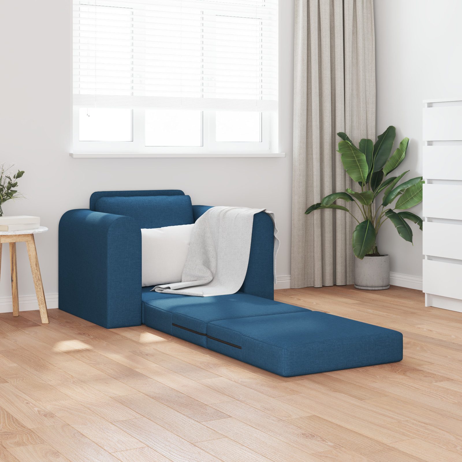 vidaXL Sofa Boden Schlafsofa 2-in-1 Blau günstig online kaufen