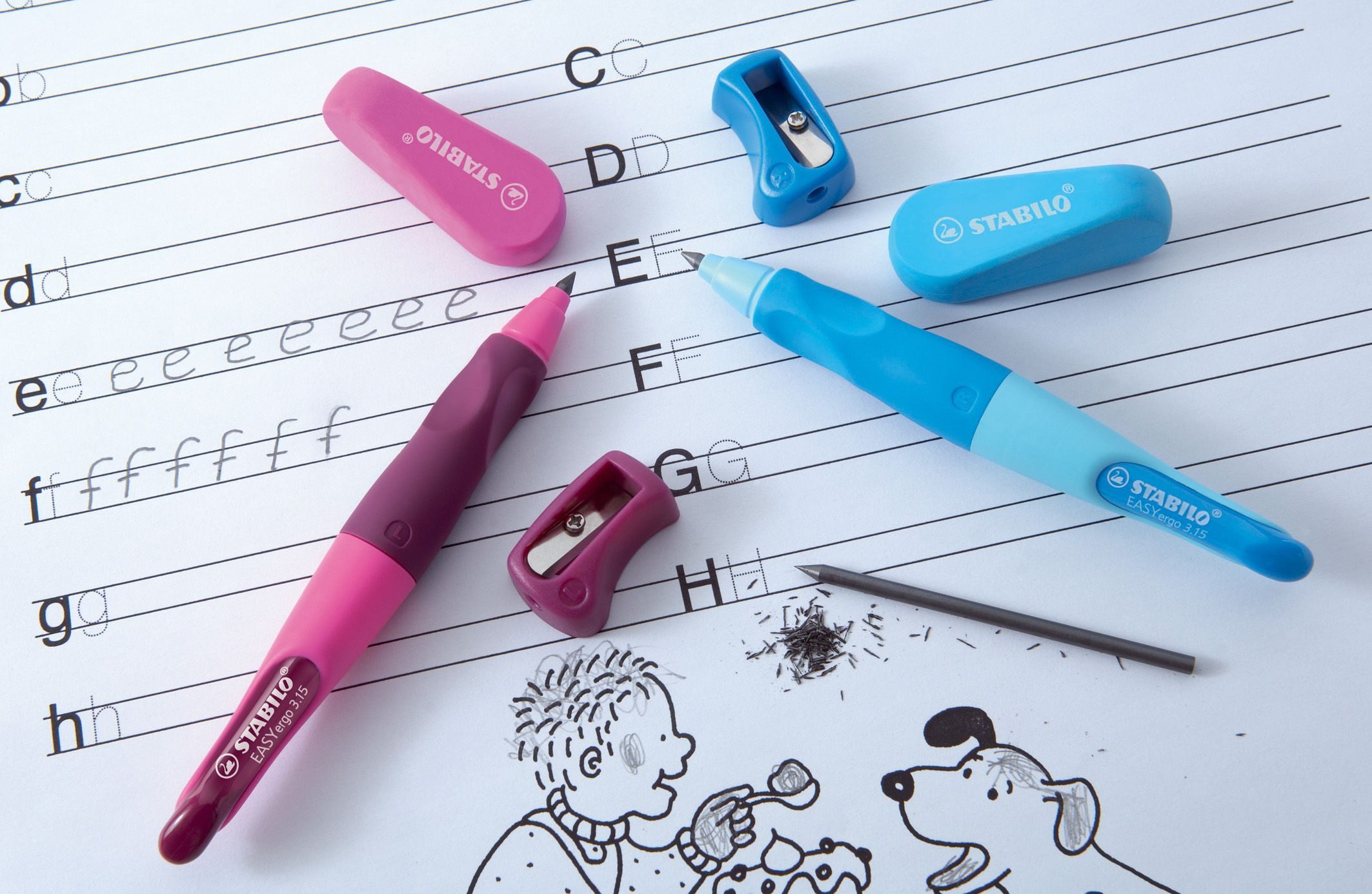 STABILO Bleistift Druckbleistift Easyergo zum Schreibenlernen 3.15 pink/lila