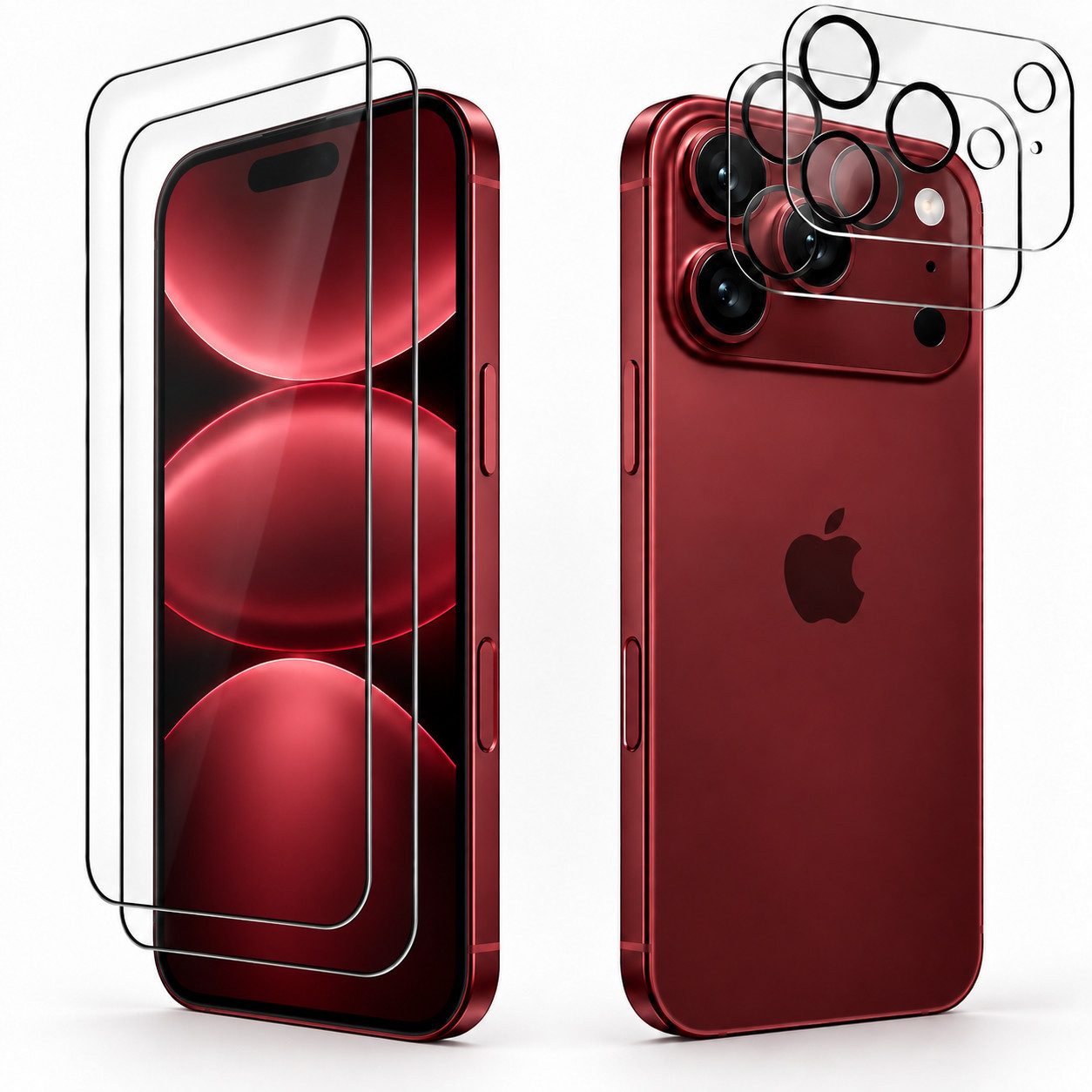 SmartUP Displayschutzglas 2x Schutzglas für Apple iPhone 18 Pro Max Display Kamera Full Screen für Apple iPhone 18 Pro Max, 4 Stück, Rundumschutz, passgenaue Verarbeitung