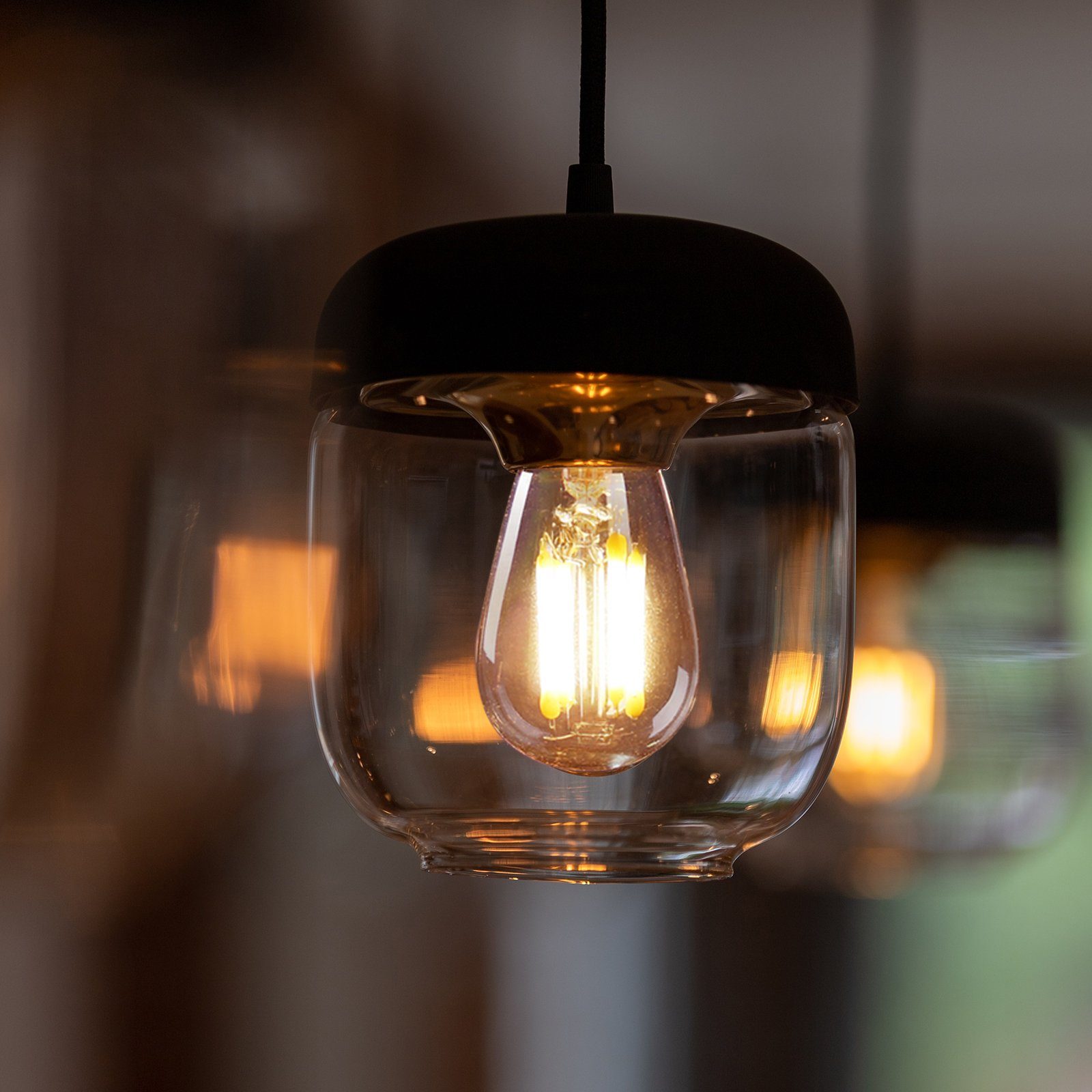 Glühbirne LED-Leuchtmittel Edison - LED ST25 Filament St., Birne Vintage E14, Glas 2700K, 10 Energiesparlampe Retro warmweiß, ZMH