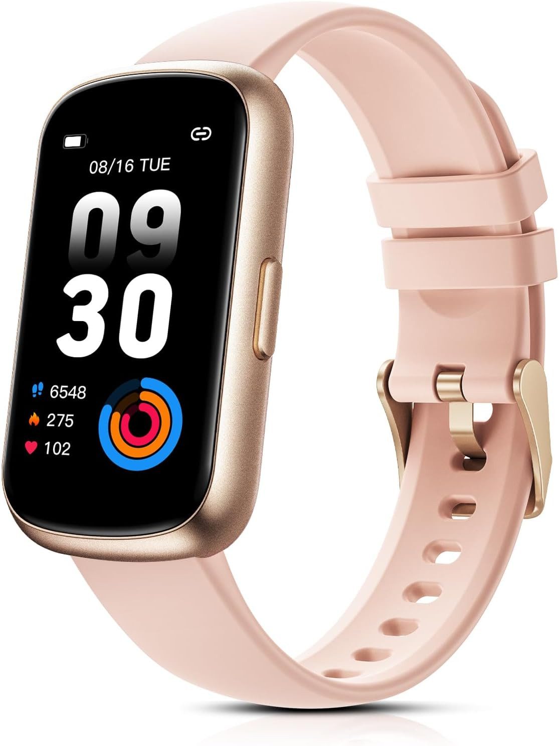 TIFOZEN Damen"s Fitnessuhr mit SPO2 Schlafmonitor wasserdicht Smartwatch (1,47 Zoll, Android/iOS), mit Pulsmesung GPS Telefonfunktion Wasserdicht 3ATM Nachricht WhatsApp