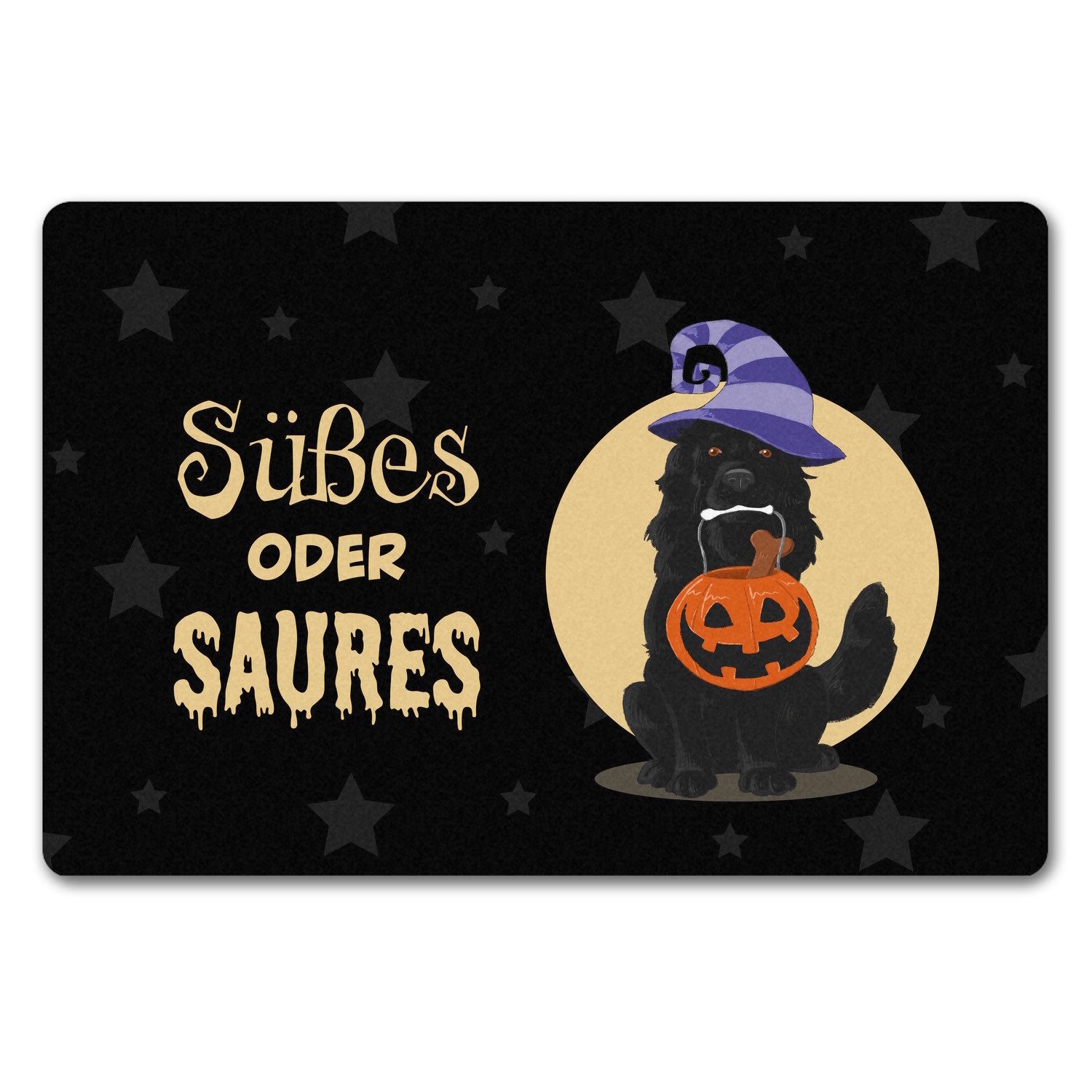 speecheese Fußmatte Süßes oder Saures Fußmatte in 40x60 cm ohne Rand mit niedlichem Hund