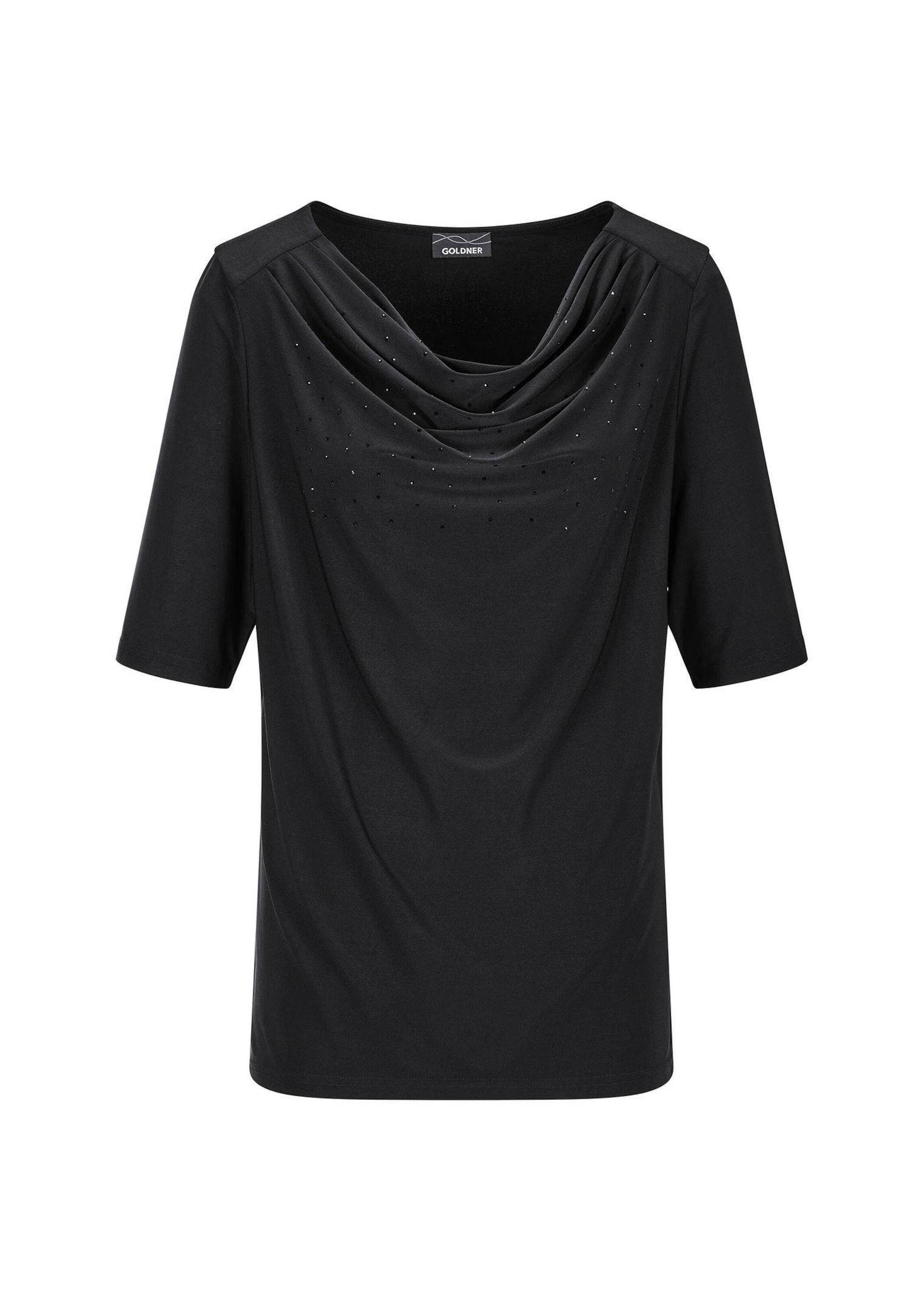 Print-Shirt Jerseyshirt mit Glitzersteinen