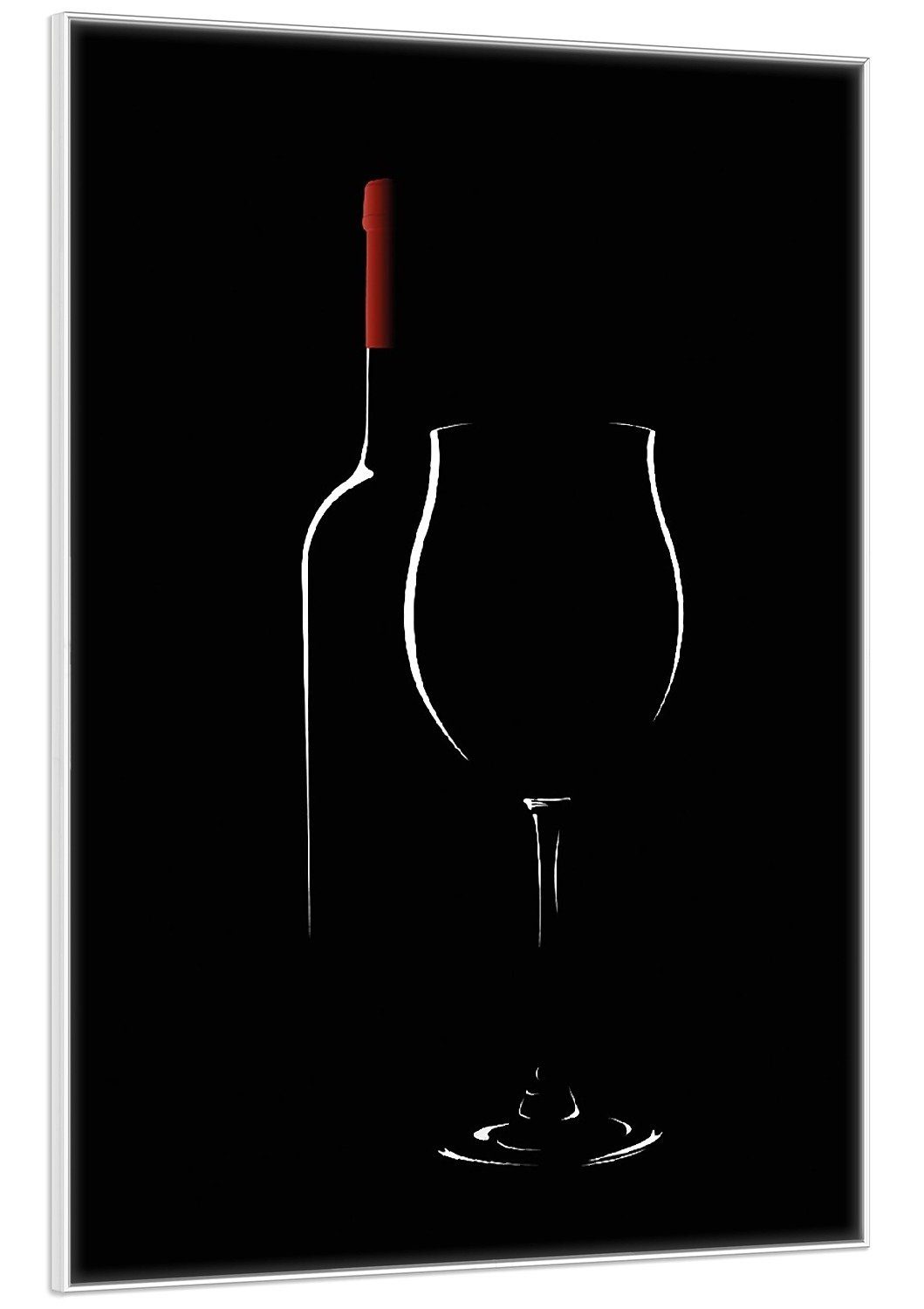 Wallario Poster, Rotwein bei Nacht, in günstig online kaufen