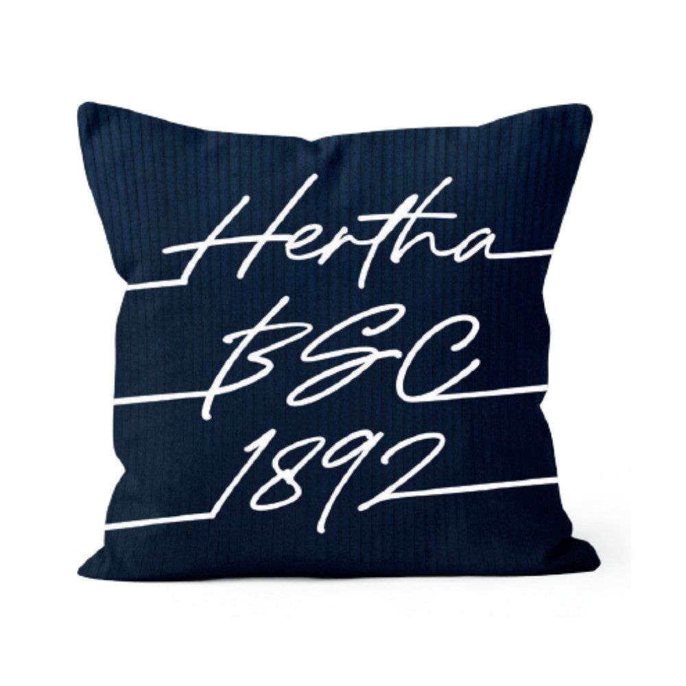 Hertha BSC Berlin Dekokissen Hertha BSC Kissen Cord Navy
