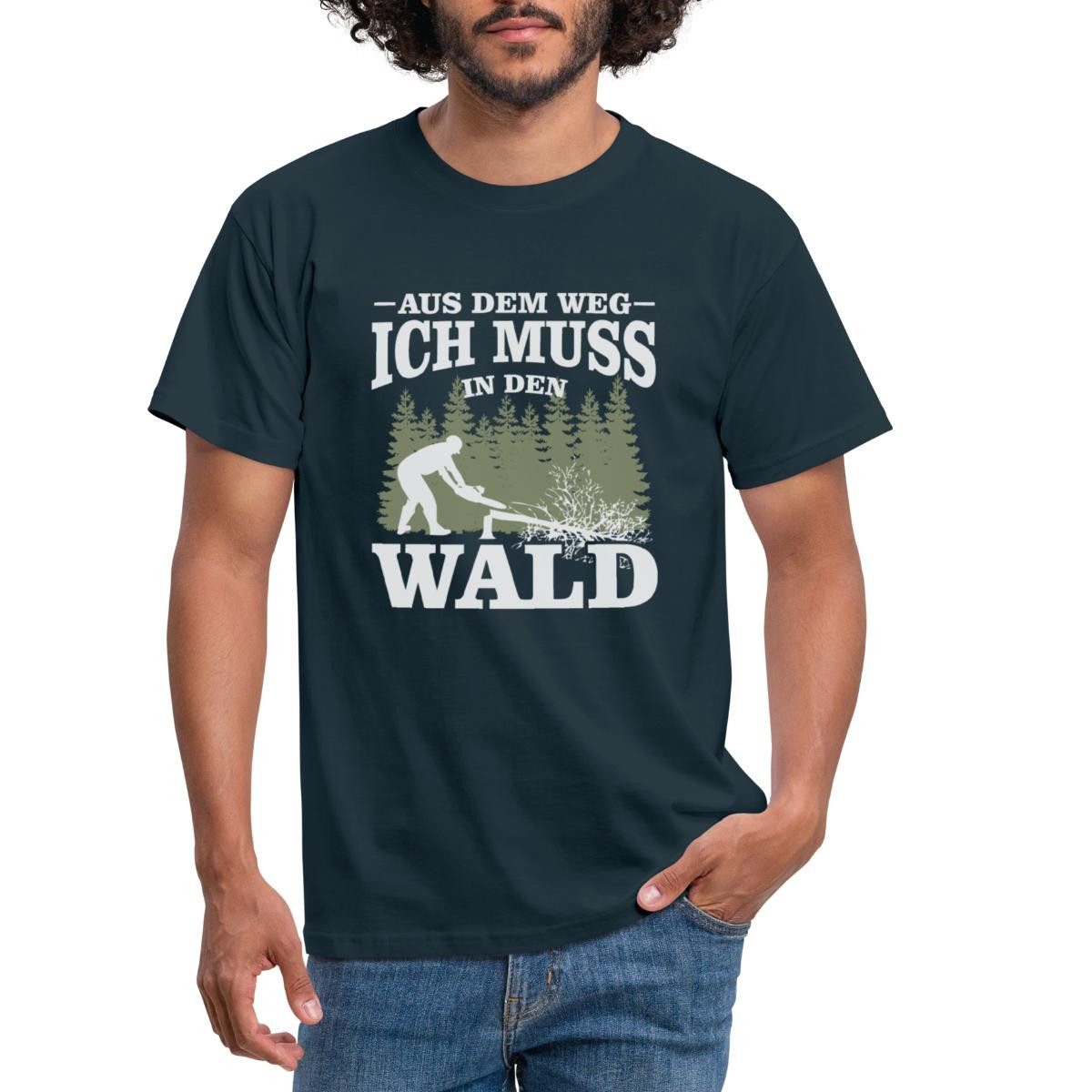 Spreadshirt T-Shirt Aus Dem Weg Ich Muss In Den Wald Holzfäller Spruch Männ günstig online kaufen