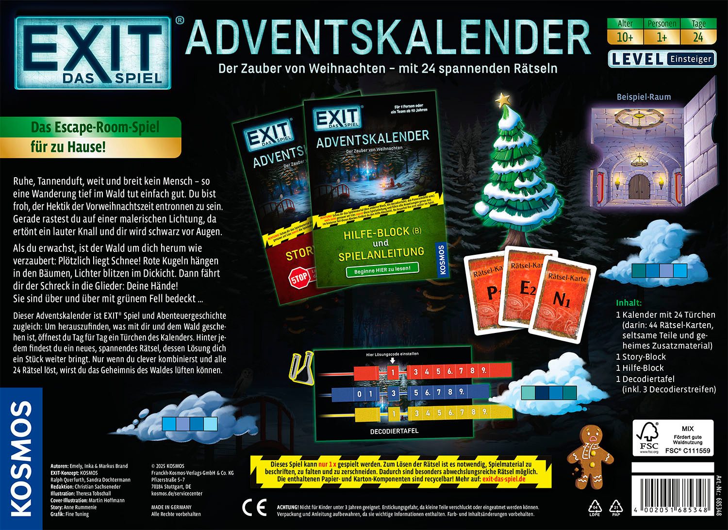 Kosmos Spielzeug-Adventskalender EXIT, Das Spiel - günstig online kaufen