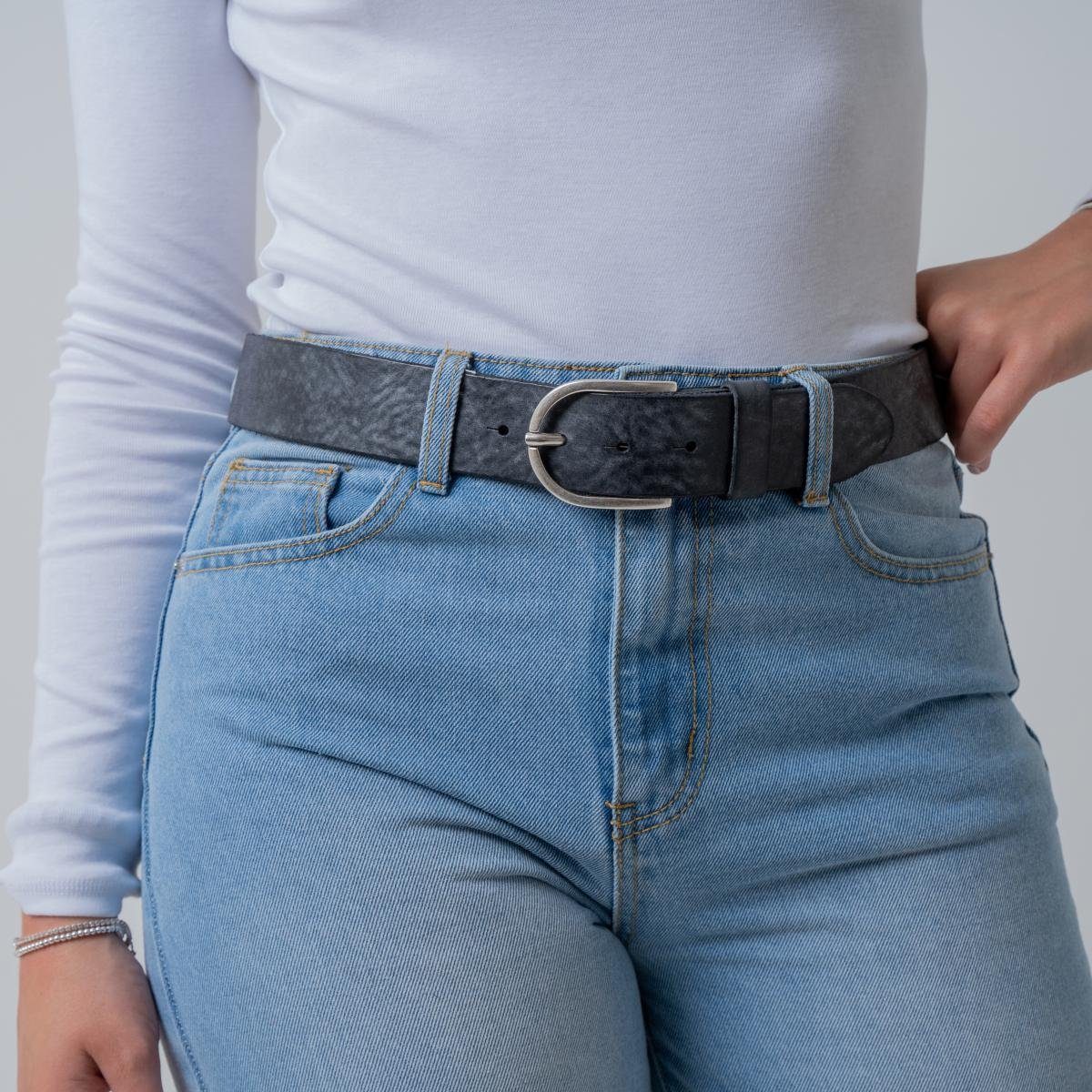 BELTINGER Ledergürtel Damen-Gürtel aus weichem Vollrindleder Vintage-Look 4 cm - Jeans-Gürte (1-St)