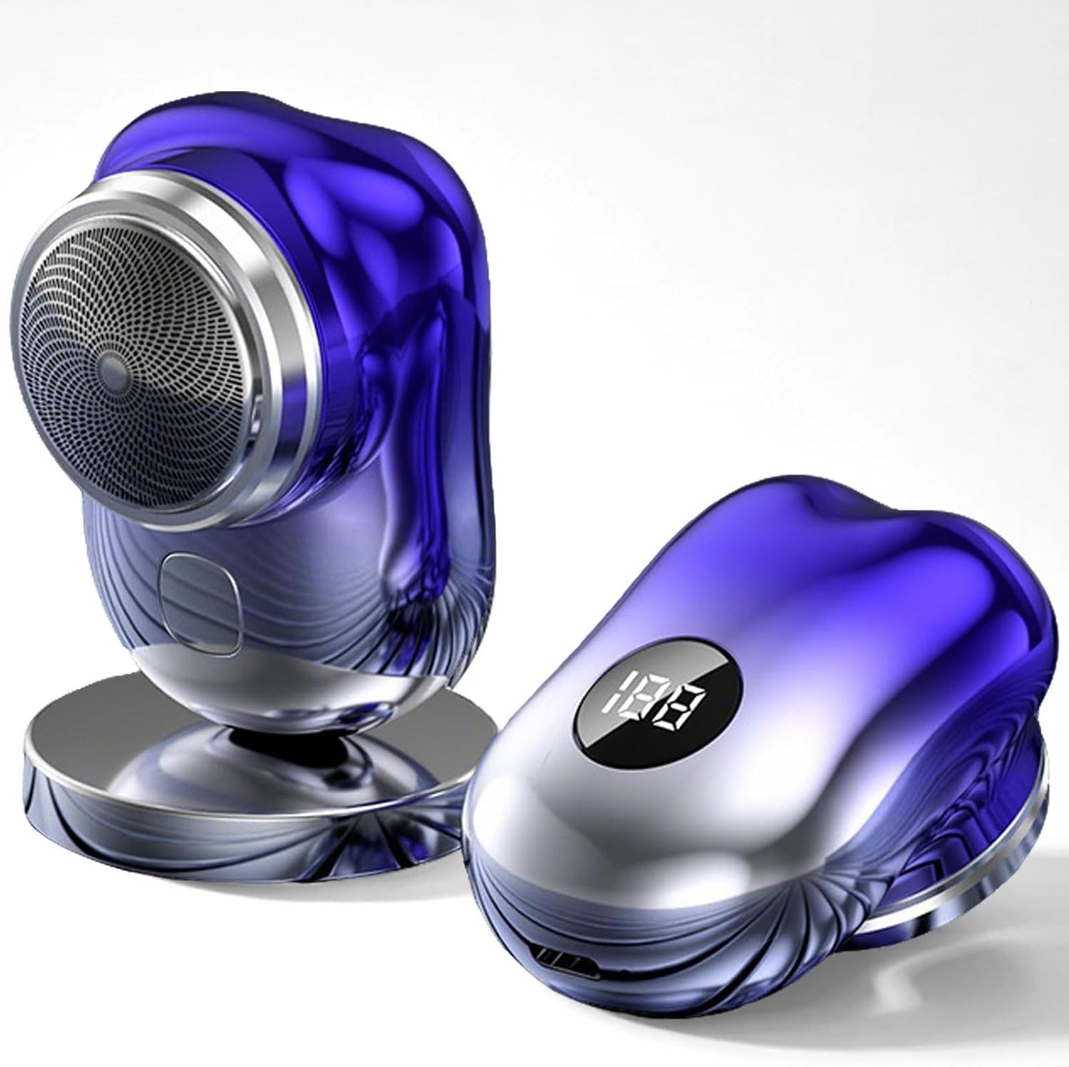 feinlux Elektrorasierer Mini Rasierer, USB mini Shave Tragbarer mit Display, Aufsätze: 1, SmartClick-Präzisionstrimmer, Nass- und Trockenrasierer, Elektrischer Rasierer Herren, Geeignet für Büro, unterwegs und mehr