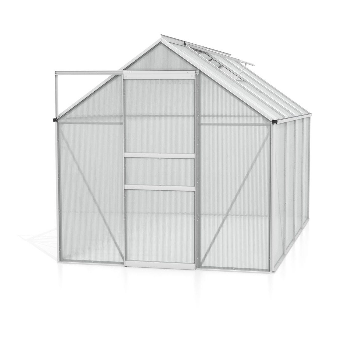 Vitavia Gewächshaus Calypso 5800, 4 mm Wandstärke, mit 4 oder 6 mm Hohlkammerplatten, inkl. Regenrinne