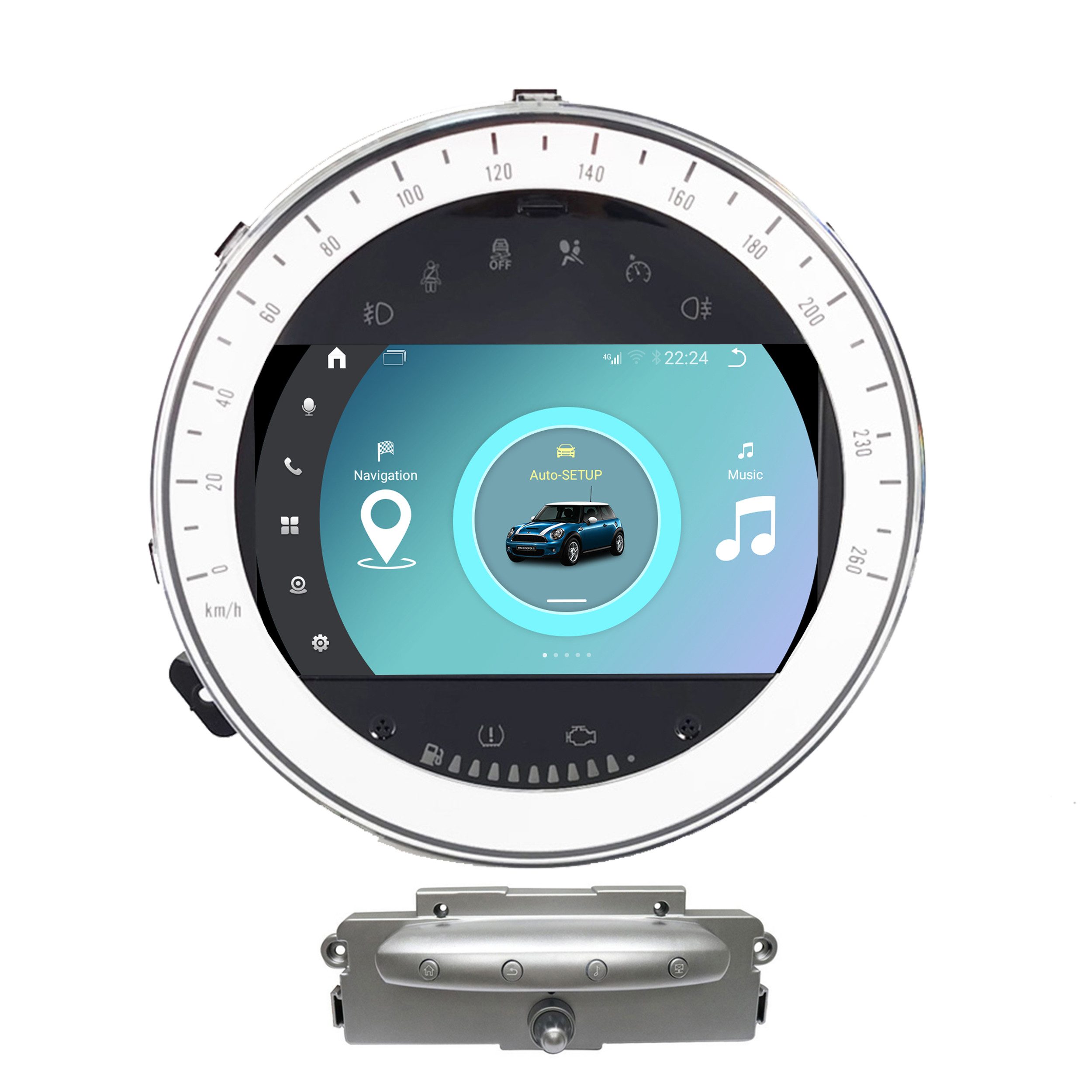 TAFFIO Für Mini R55 R56 R57 7" Touchscreen Android Autoradio Navi Carplay Einbau-Navigationsgerät