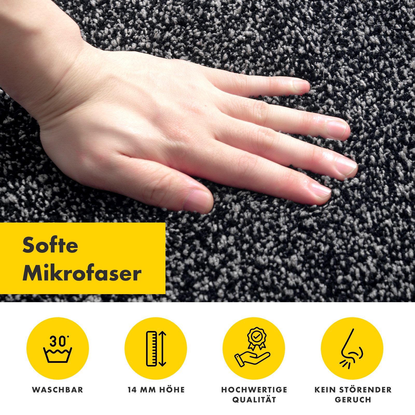 Floordirekt Fußmatte Nasa Schmutzfangmatte, rechteckig, Höhe: 14 mm, waschbar bei 30 Grad, schmutzabsorbierend