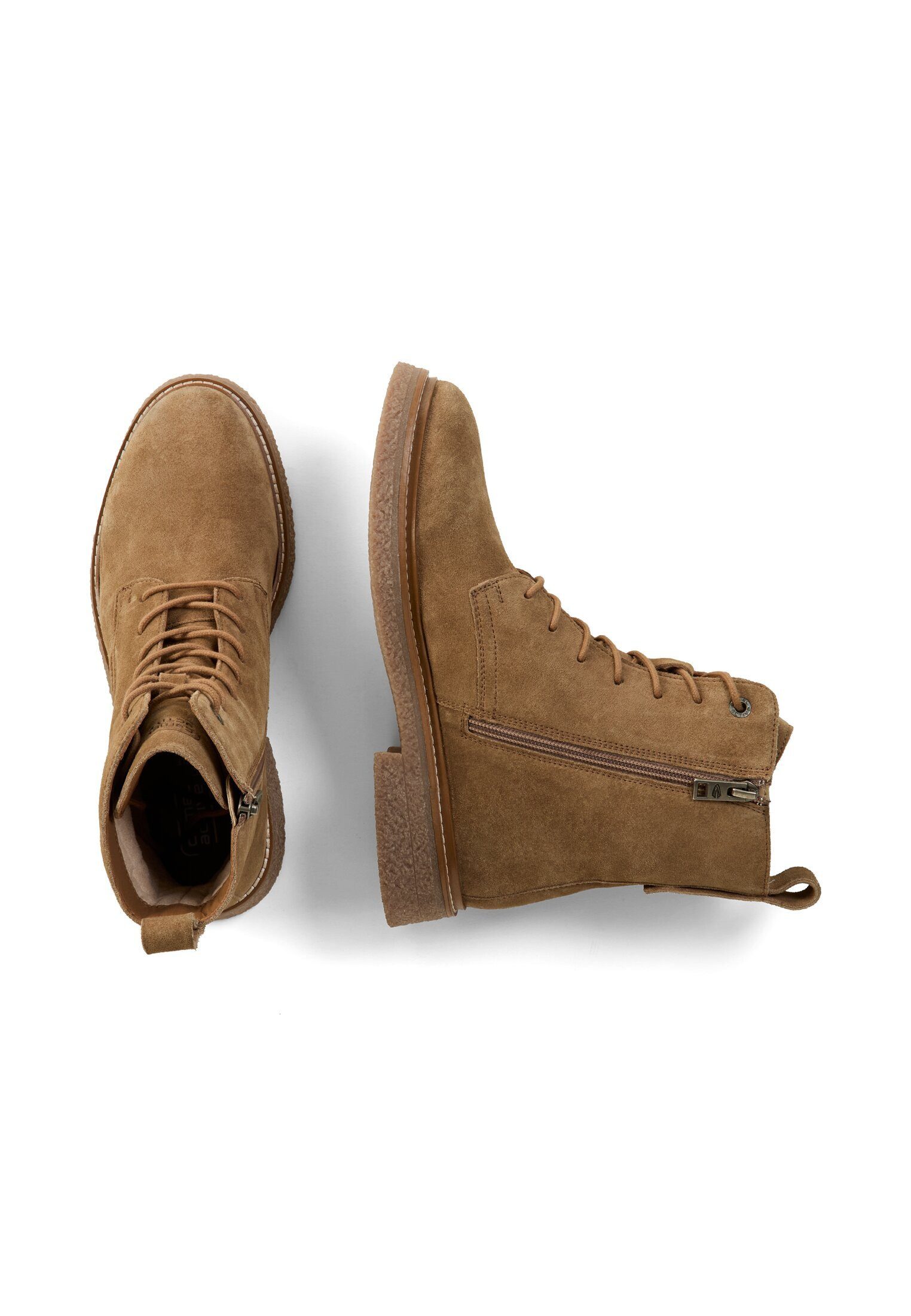 camel active aus echtem Leder Schnürstiefelette