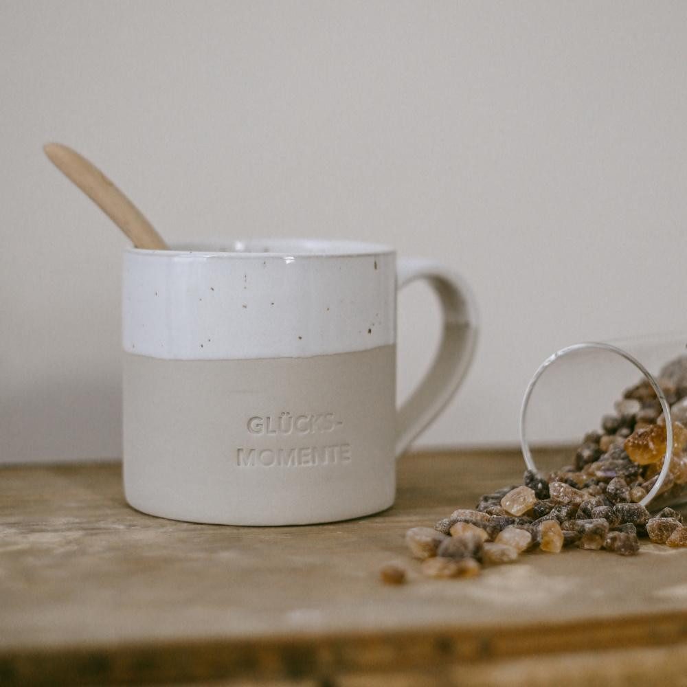 Eulenschnitt Tasse Tasse Glücksmomente (Groß)