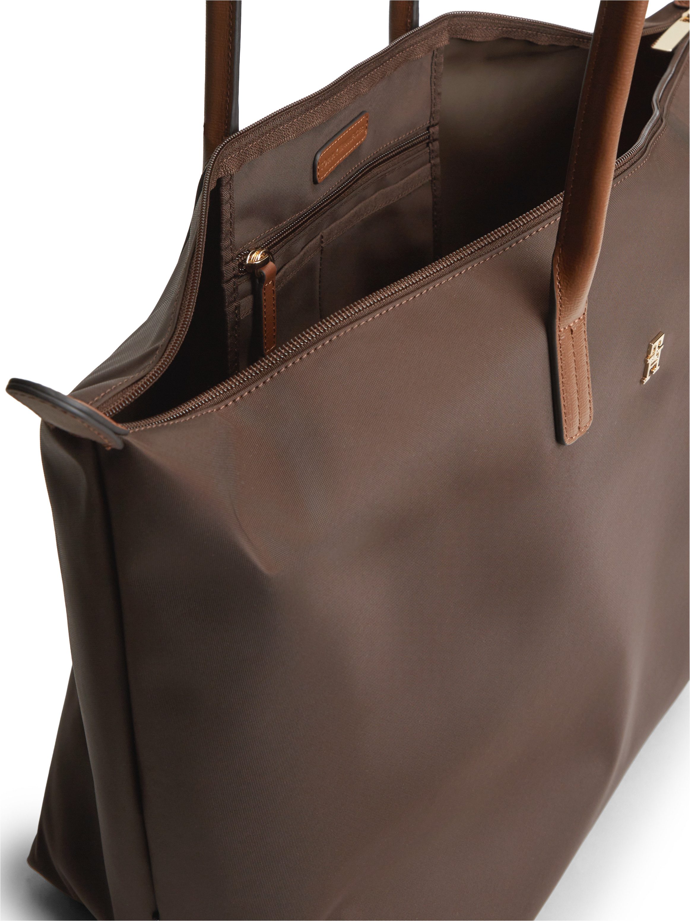 Tommy Hilfiger Handtasche POPETTE MAXI TOTE, Damen Schultertasche mit TH-Logoemblem