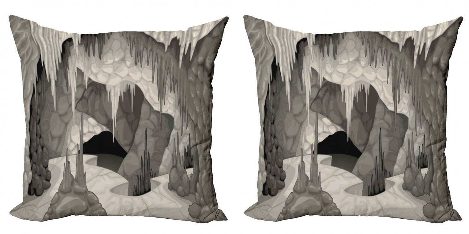 Kissenbezüge Modern Accent Doppelseitiger Digitaldruck, Abakuhaus (2 Stück), Höhle Höhle mit Stalagmiten