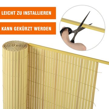 Sekey Balkonsichtschutz PVC Abschlussleiste Abdeckprofil für Sichtschutzmatten, 5 x 1 m Länge Sichere Befestigung und Kantenverstärkung der PVC Sichtschutzmatte